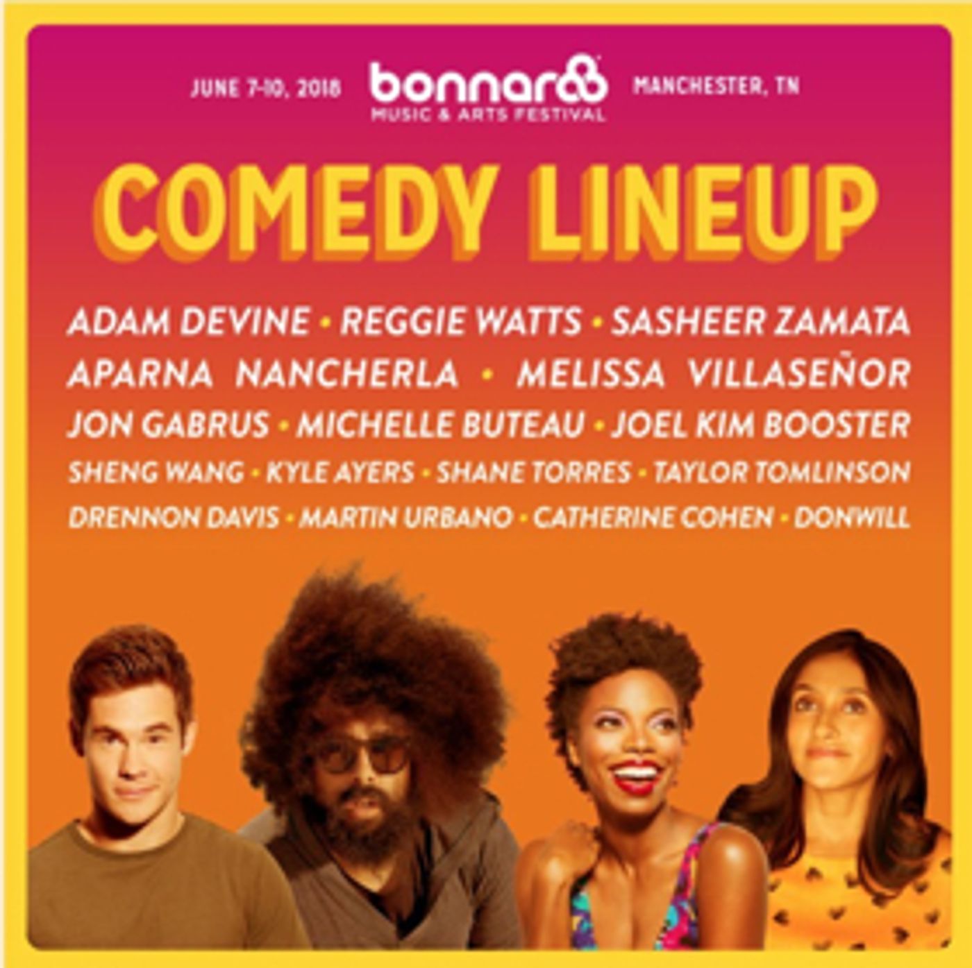 Bonnaroo Announces 2018 Comedy Lineup Bonnaroo Announces 2018 Comedy Lineup Image