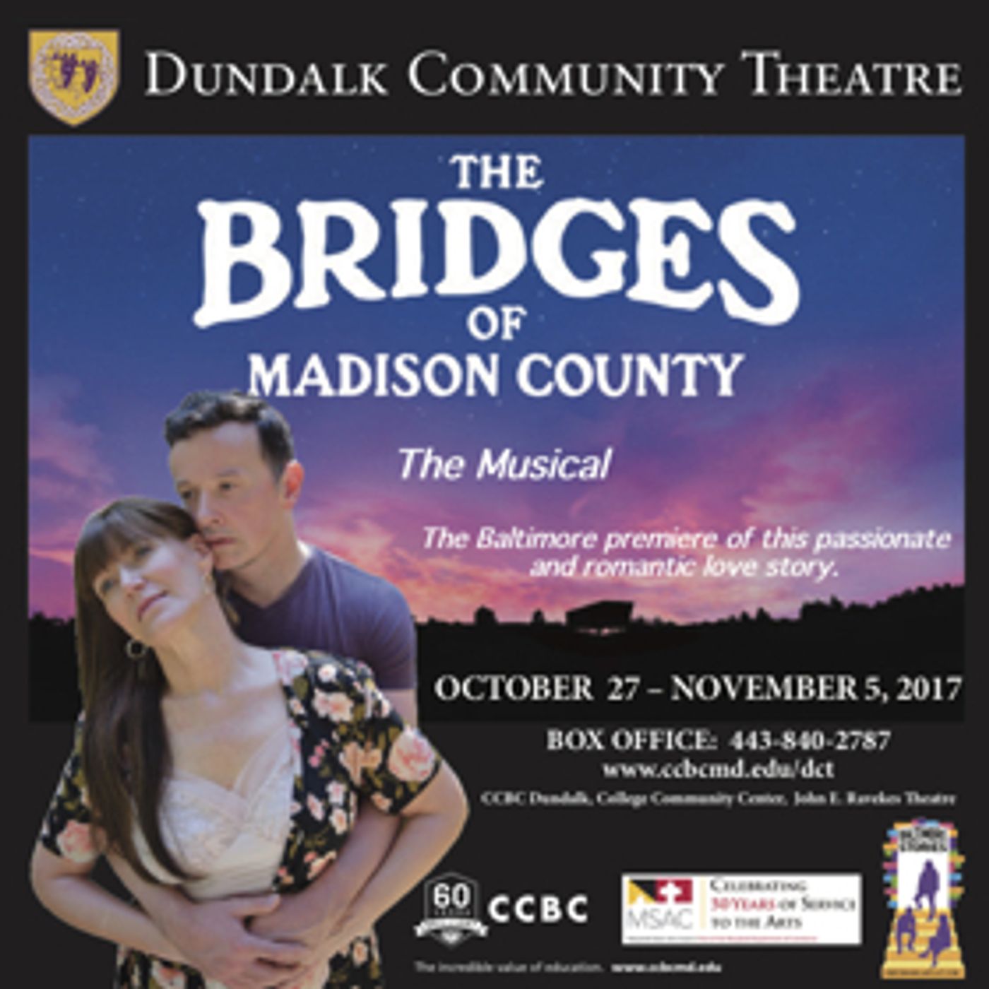Dundalk Community Theatre to Open 2018 Season with THE BRIDGES OF MADISON COUNTY Dundalk Community Theatre to Open 2018 Season with THE BRIDGES OF MADISON COUNTY Image