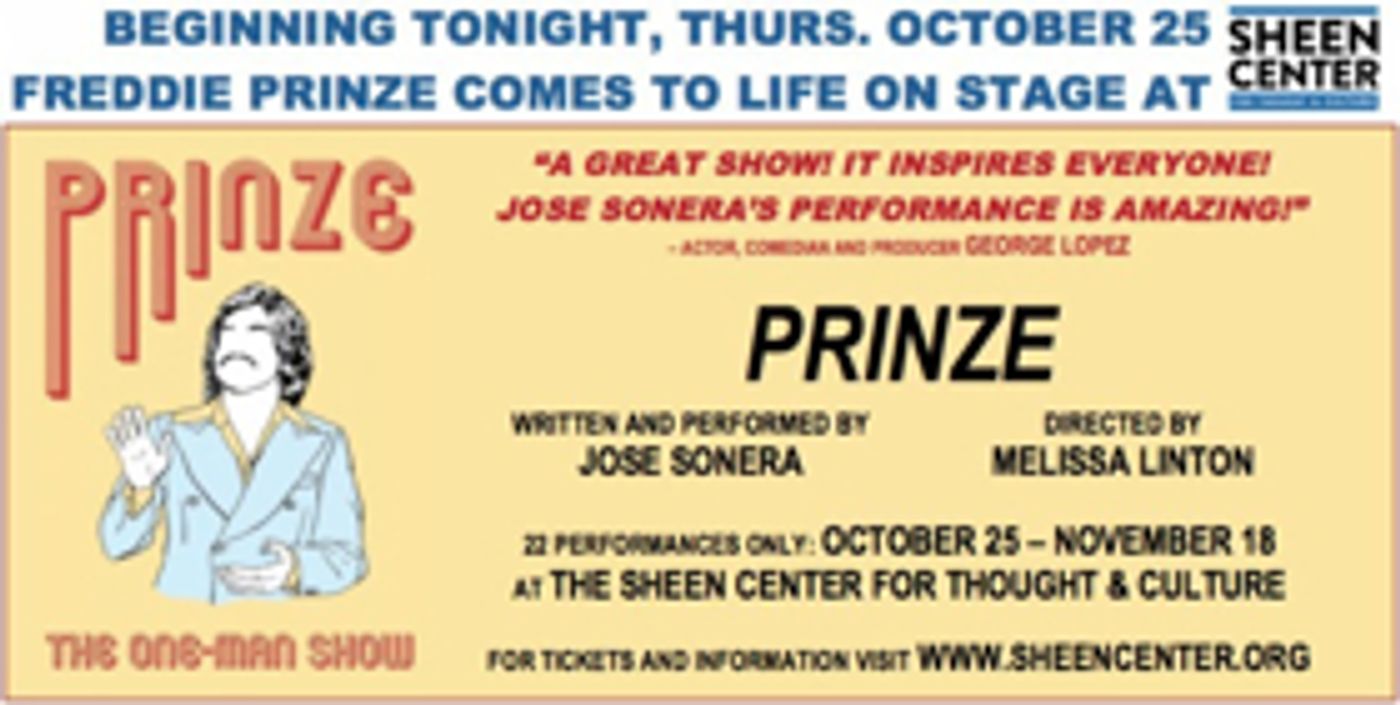 Freddie Prinze Comes to Life On Stage Tonight in PRINZE Freddie Prinze Comes to Life On Stage Tonight in PRINZE Image