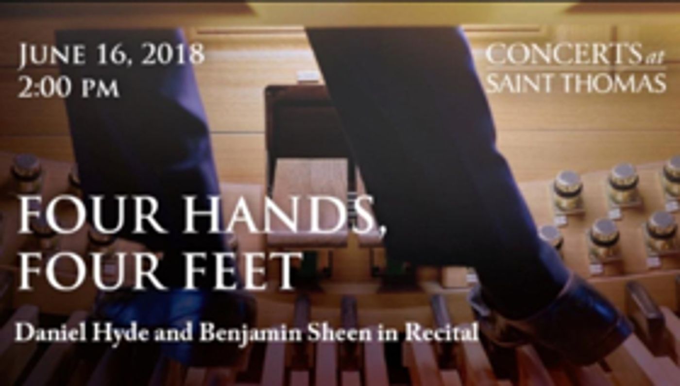 Concerts at Saint Thomas Presents A Program of Organ Duets on June 16  Image