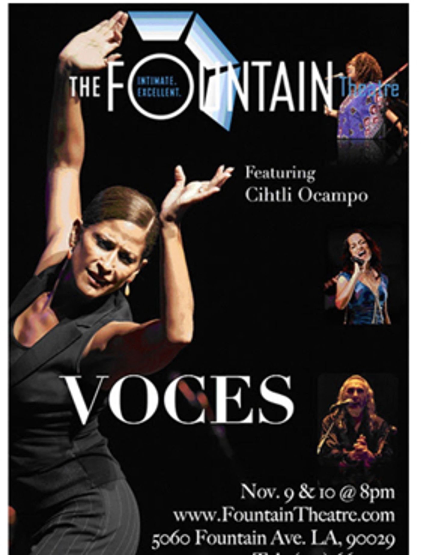 Nov 9 & 10: 'Voces' - Latino boleros, Gypsy flamenco, African-American jazz & blues at the Fountain  Image