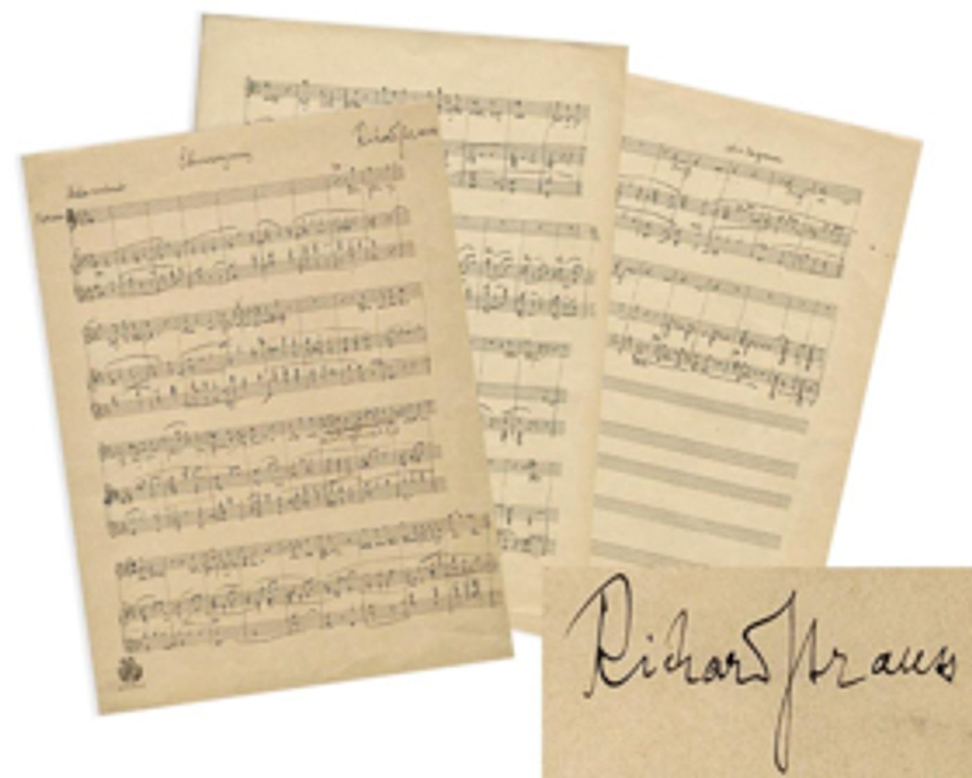 Richard Strauss' Handwritten Manuscript For 'Die Schweigsame Frau' To Be Auctioned  Image