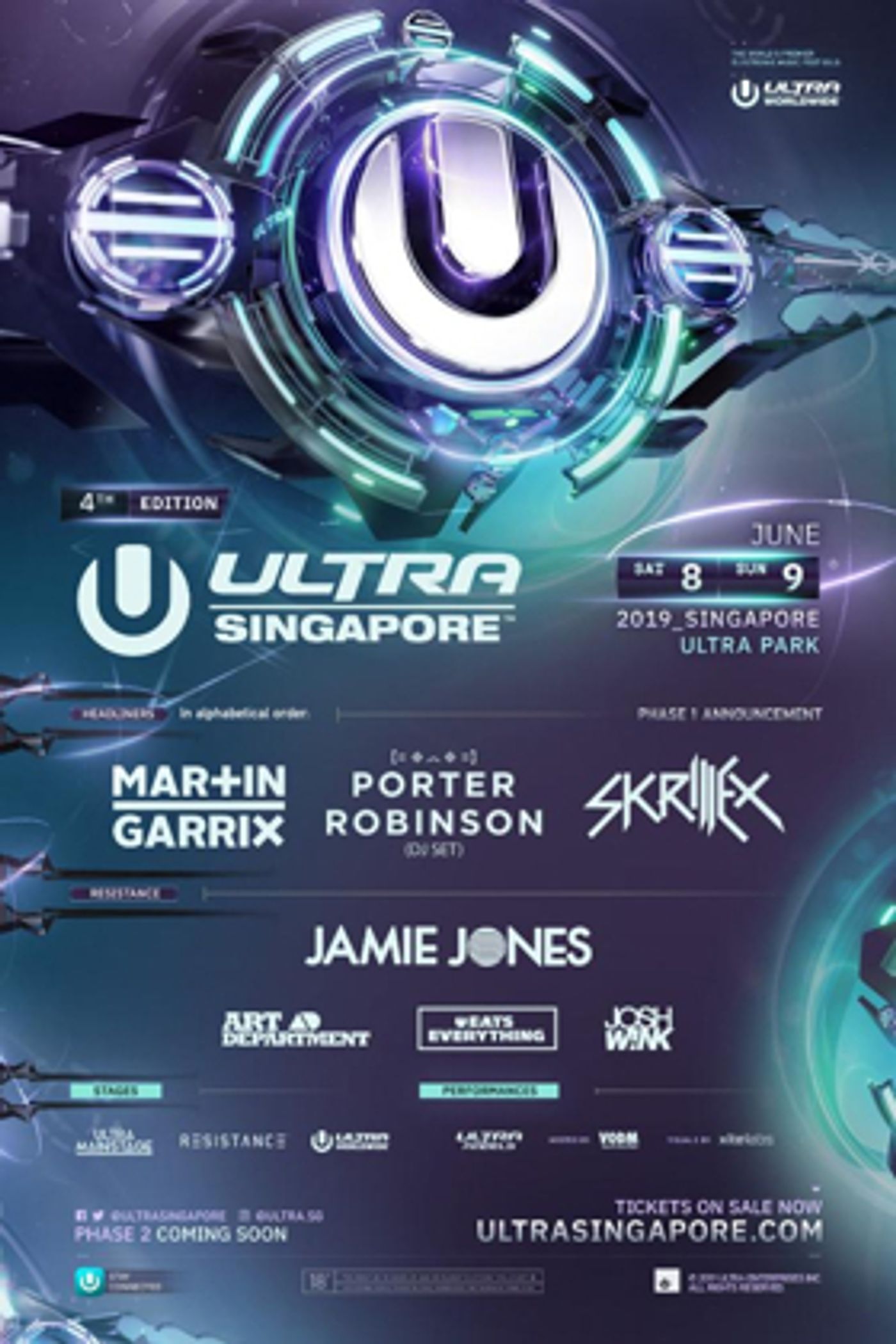 ULTRA Singapore Announces 2019 Phase One Lineup ULTRA Singapore Announces 2019 Phase One Lineup Image