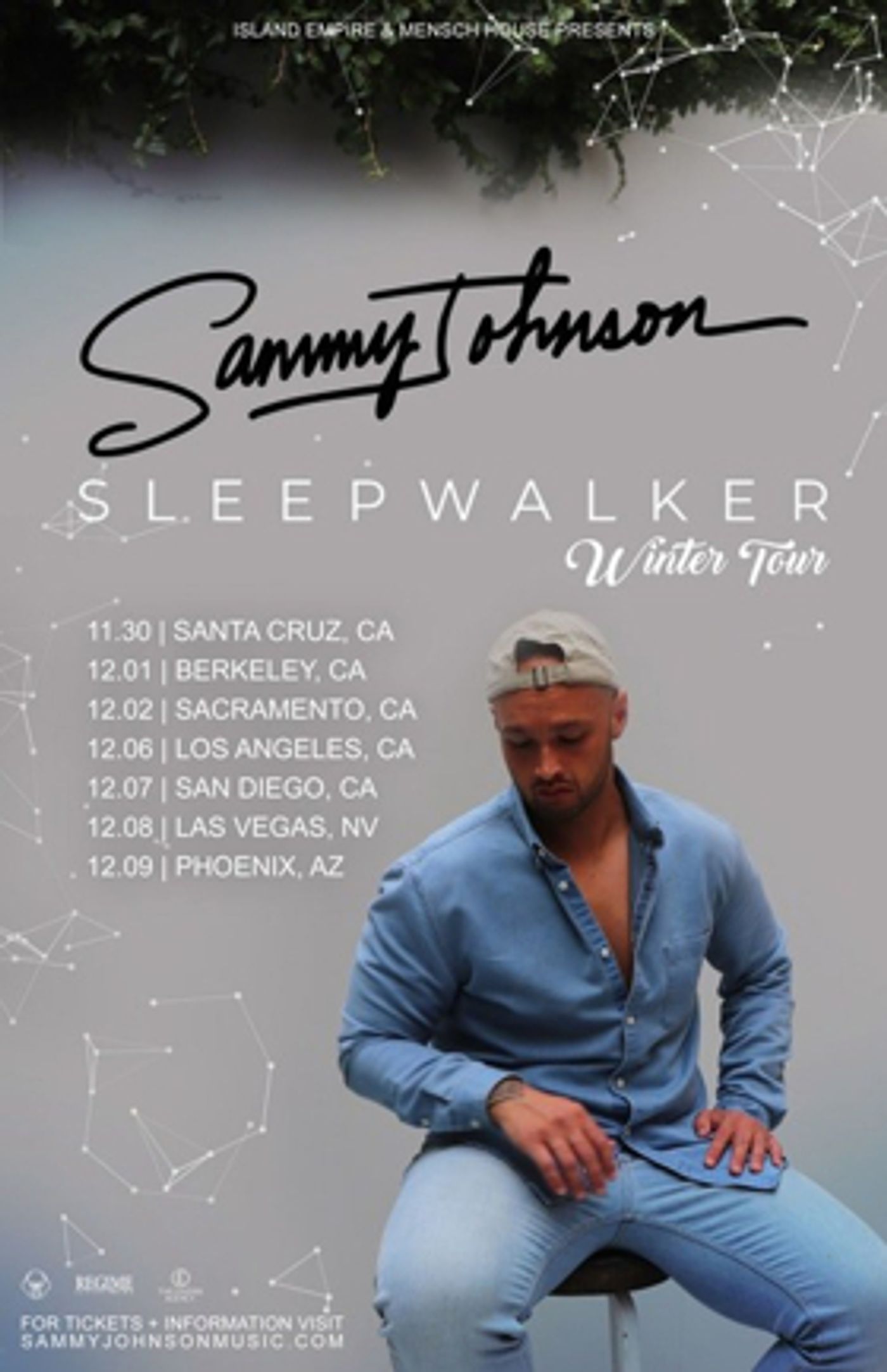 Sammy Johnson Announces Winter 2018 'Sleepwalker' Tour Sammy Johnson Announces Winter 2018 'Sleepwalker' Tour Image