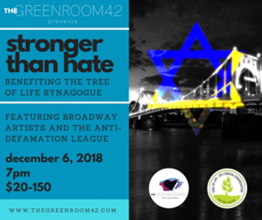 The Green Room 42 Hosts STRONGER THAN HATE: A Benefit For Tree Of Life Synagogue Image