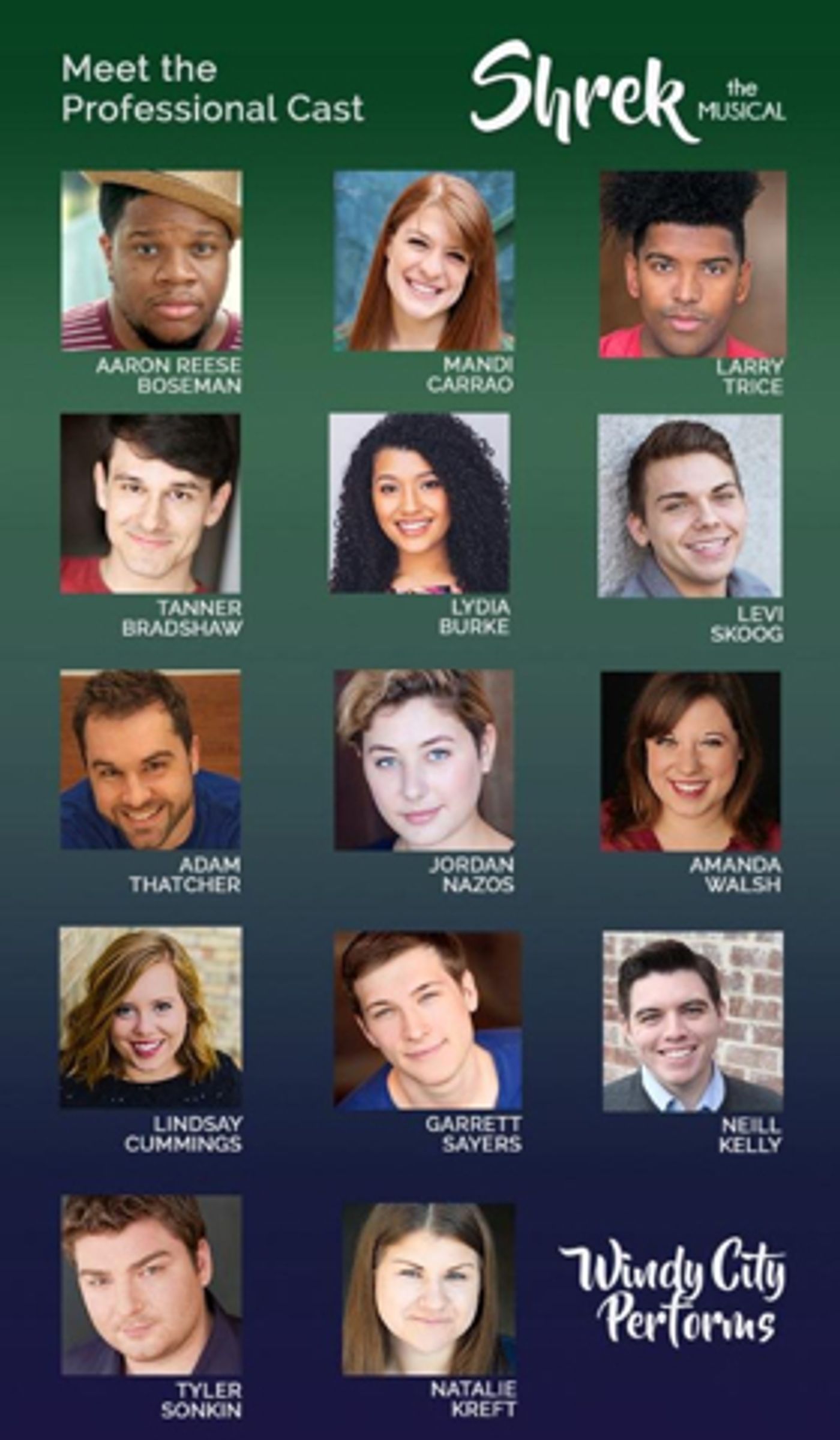 Windy City Performs Announces Cast Of SHREK THE MUSICAL Windy City Performs Announces Cast Of SHREK THE MUSICAL Image