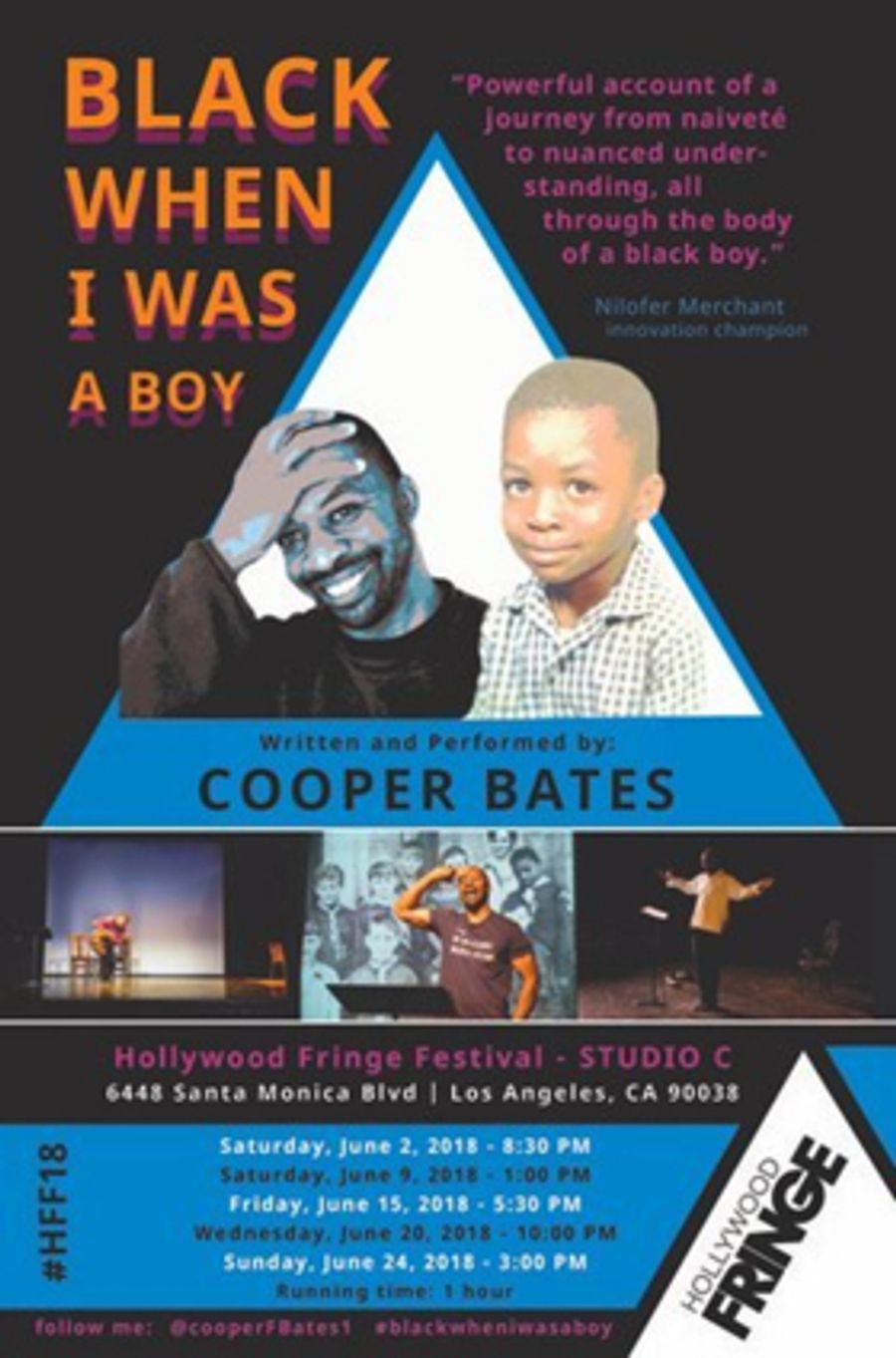 BLACK WHEN I WAS A BOY Premieres at Hollywood Fringe Image