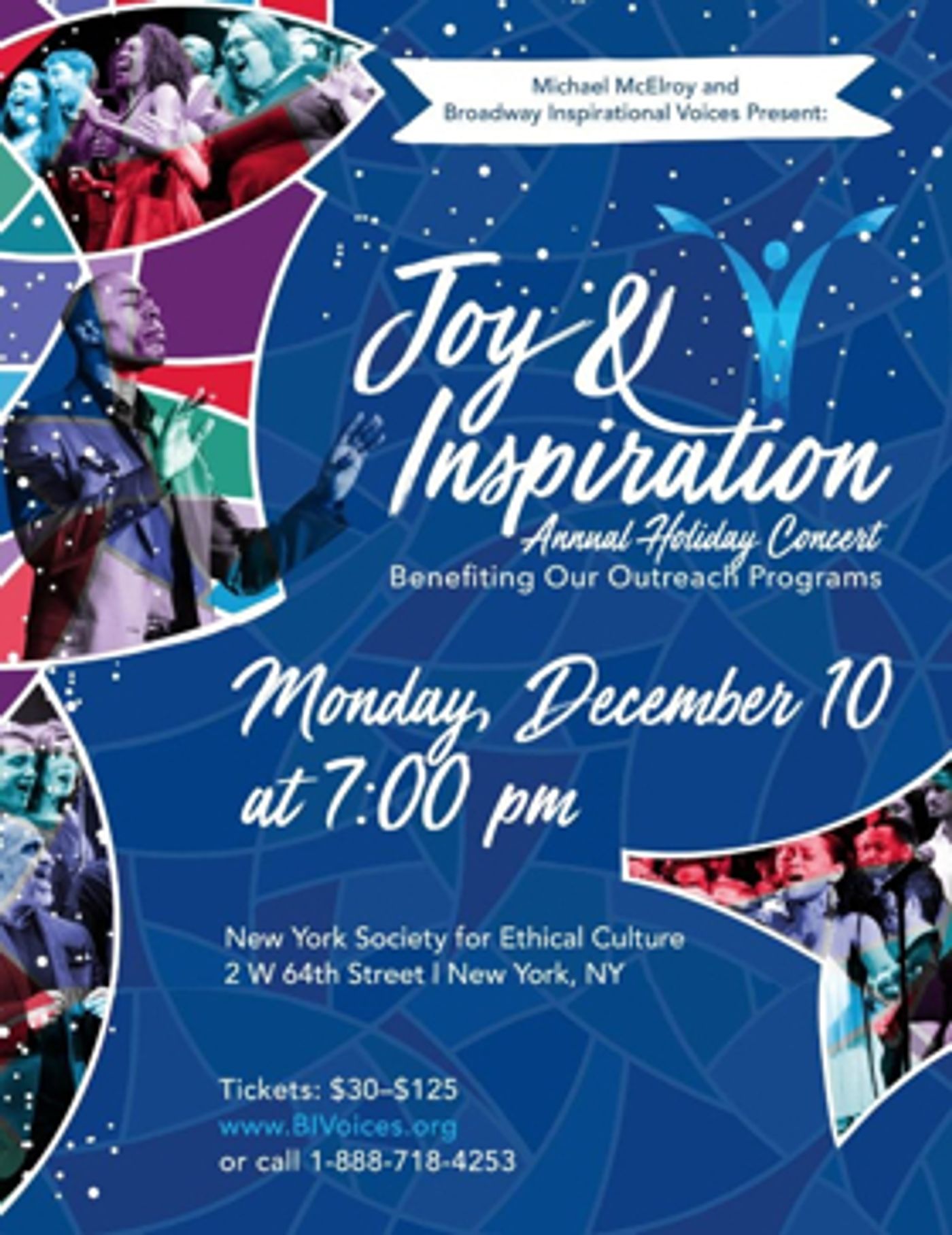 Tickets on Sale Now for Michael McElroy and Broadway Inspirational Voices' JOY AND INSPIRATION Holiday Concert  Image