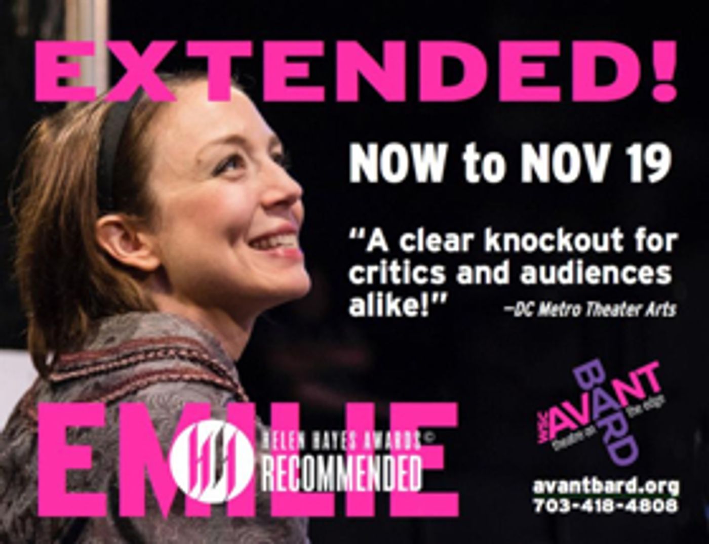 Avant Bard Announces Extension Of EMILIE by Lauren Gunderson  Image