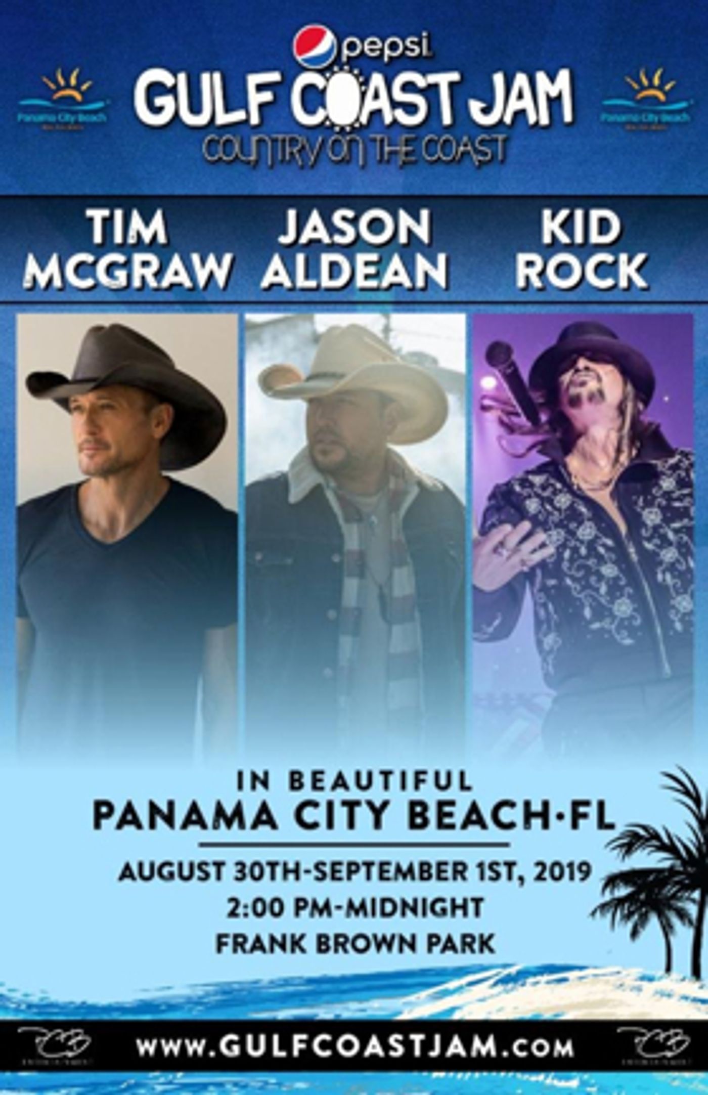 Tim McGraw, Jason Aldean and Kid Rock to Headline Pepsi Gulf Coast Jam  Image
