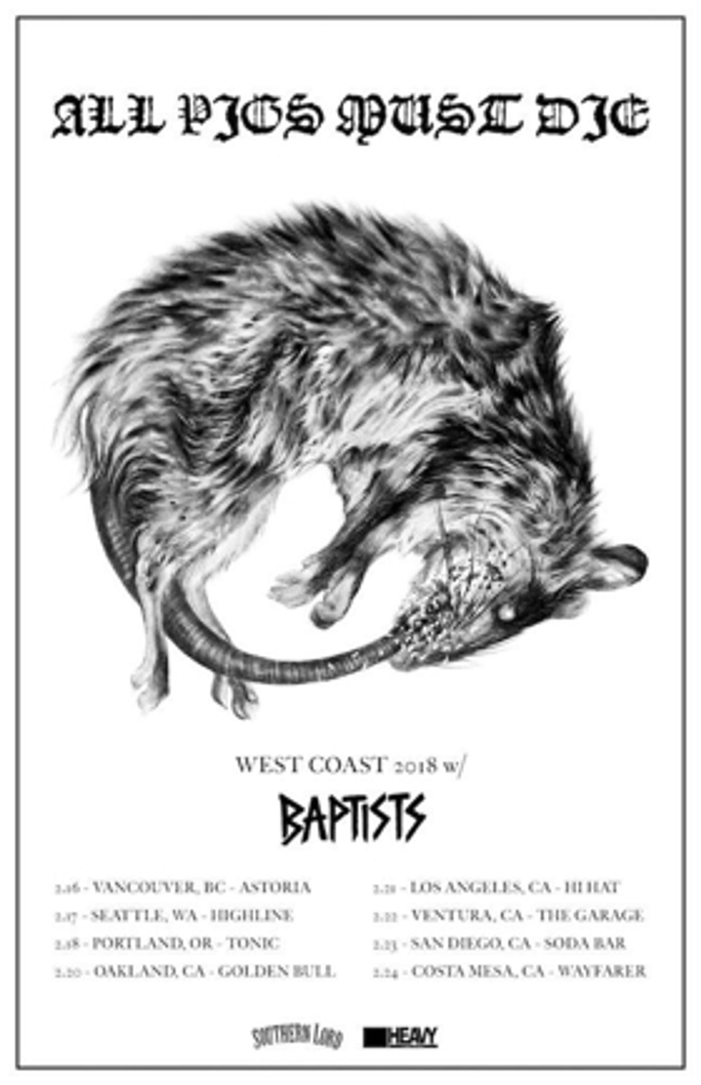 All Pigs Must Die Announce West Coast Tour with Baptists in February All Pigs Must Die Announce West Coast Tour with Baptists in February Image