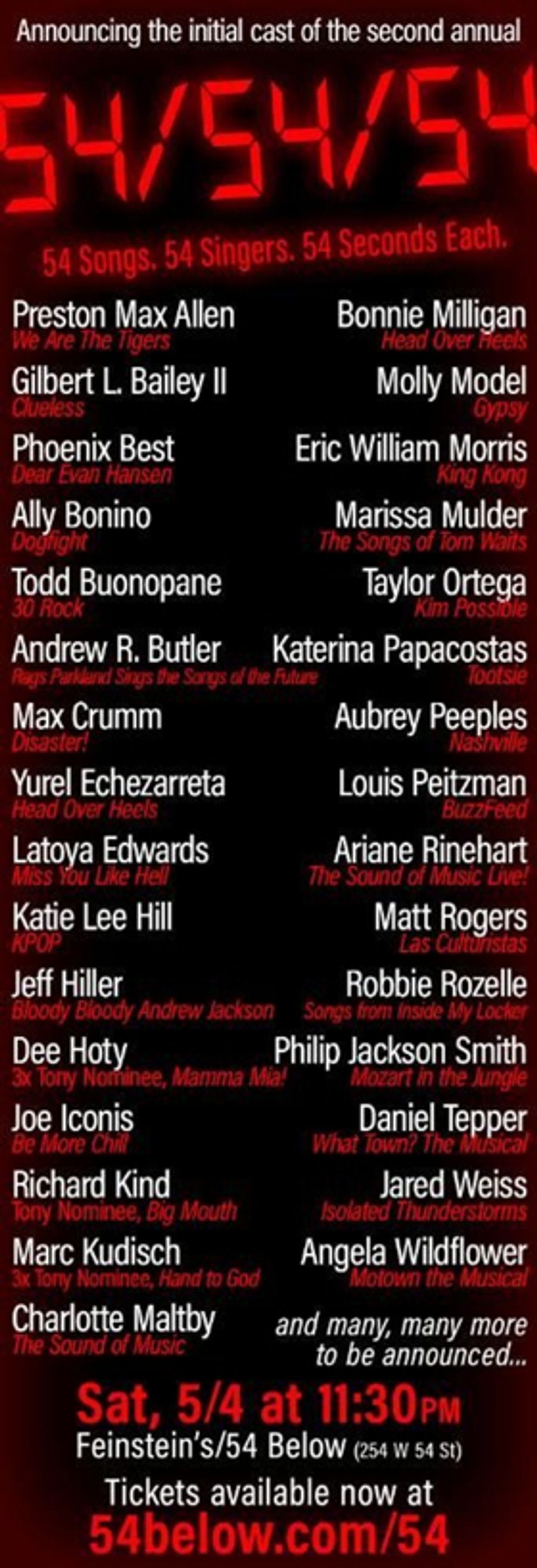 Marc Kudisch, Bonnie Milligan and More to Take on Epic 54/54/54 at 54 Below Image