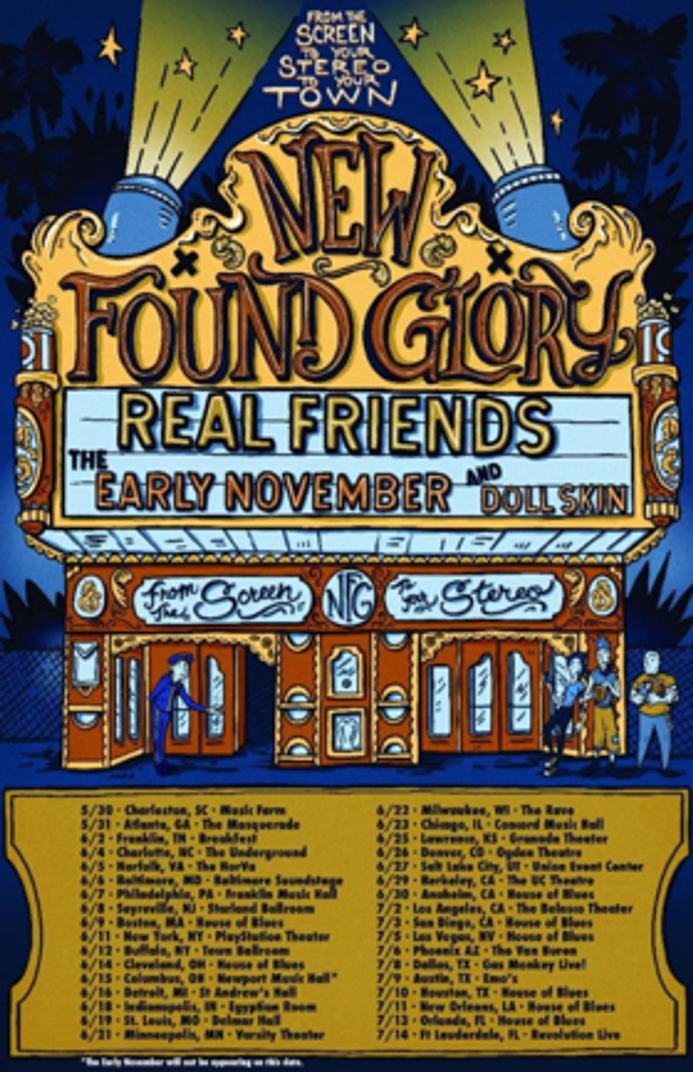 New Found Glory Announces 'From The Screen To Your Stereo To Your Town' Tour New Found Glory Announces 'From The Screen To Your Stereo To Your Town' Tour Image