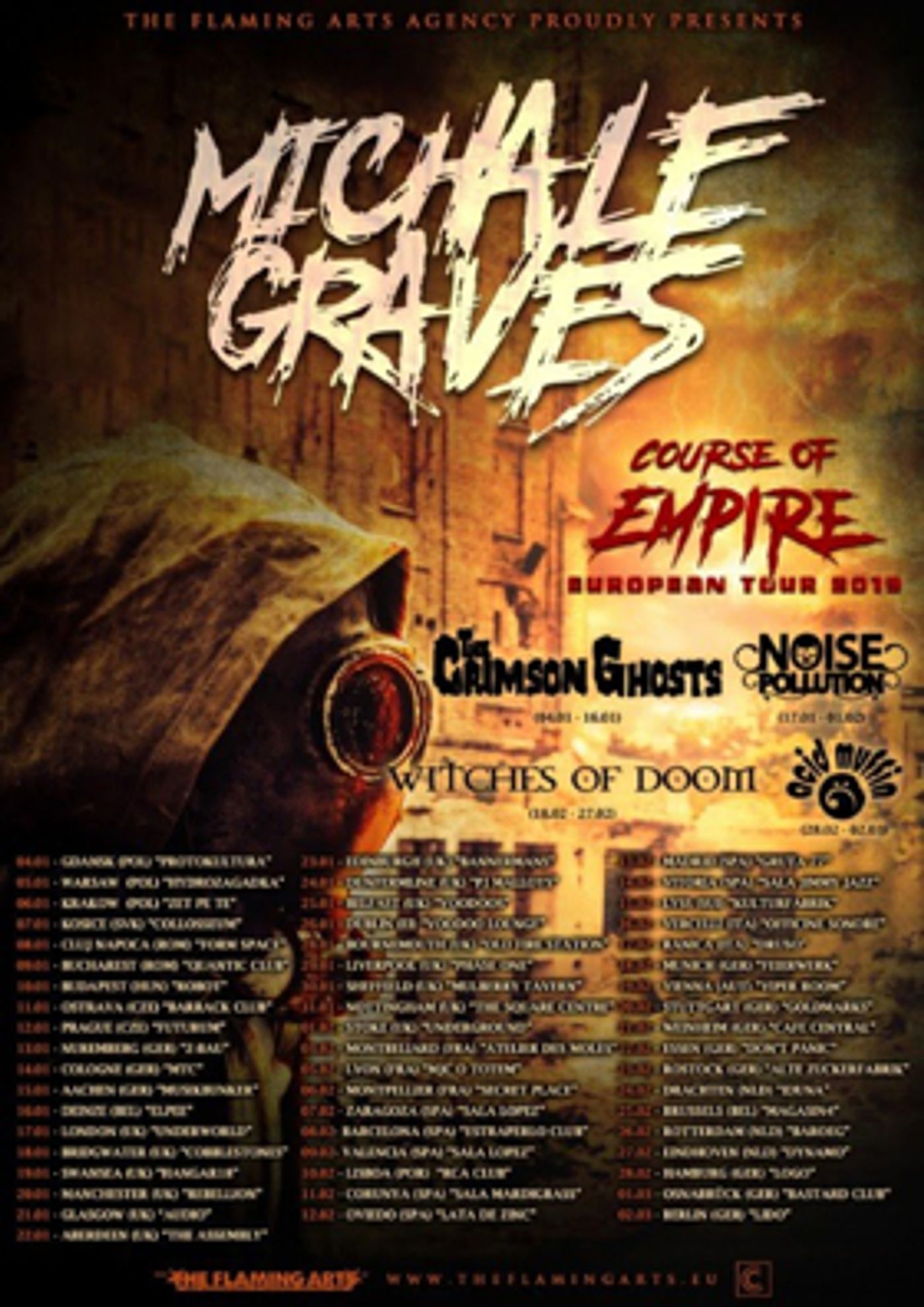 Michale Graves Brings His 'Course Of Empire' Tour To Europe In 2019 Michale Graves Brings His 'Course Of Empire' Tour To Europe In 2019 Image