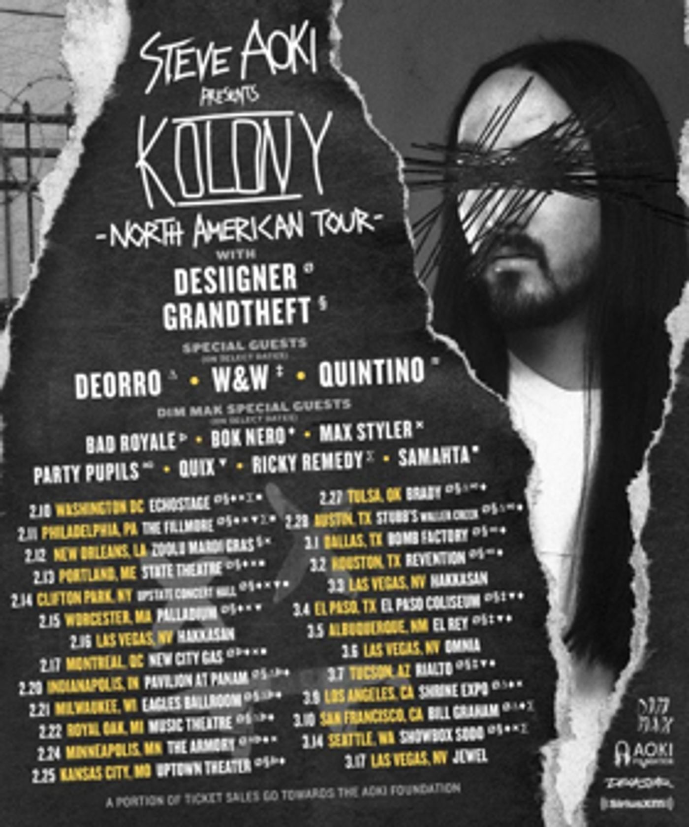 Steve Aoki's 'KOLONY Tour w/ Desiigner Adds Grandtheft, Deorro, W&W, Quintino, + More Steve Aoki's 'KOLONY Tour w/ Desiigner Adds Grandtheft, Deorro, W&W, Quintino, + More Image