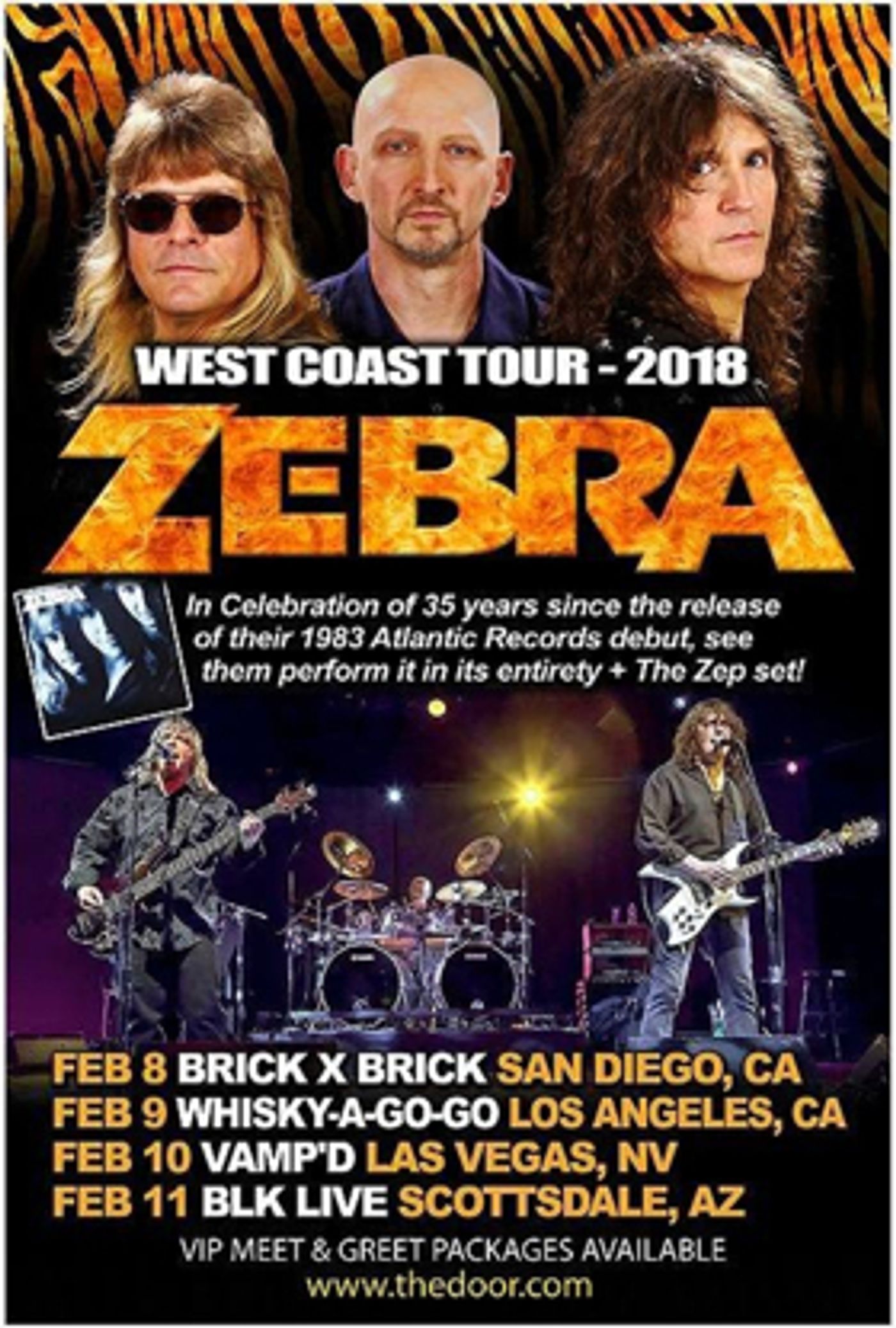 Legendary Rockers ZEBRA Sell Out West Coast Dates, More Tour Dates To Be Announced  Image