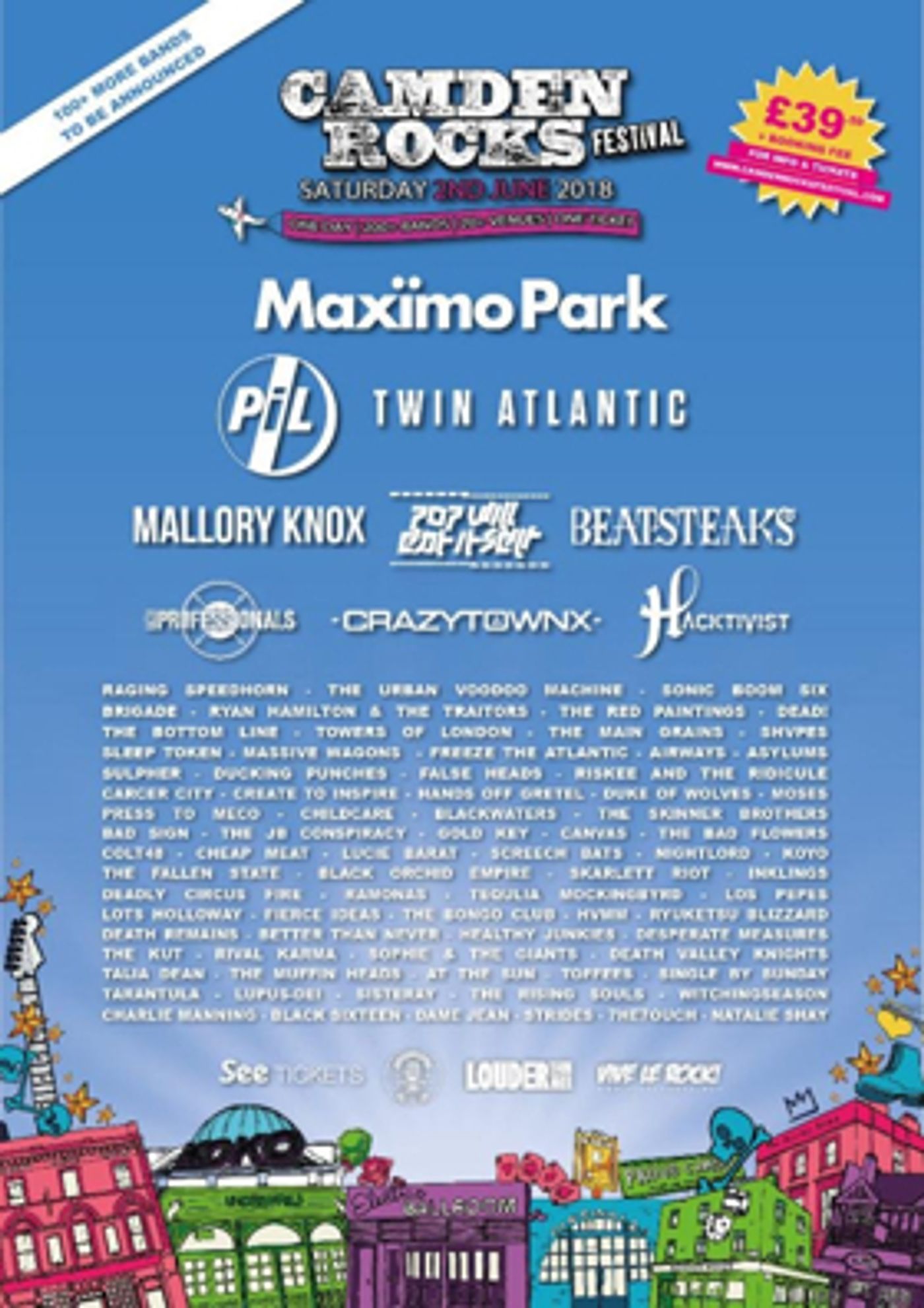 Camden Rocks Festival Announces Mallory Knox, Hacktivist and 23 Other Bands To This Year's Lineup  Image