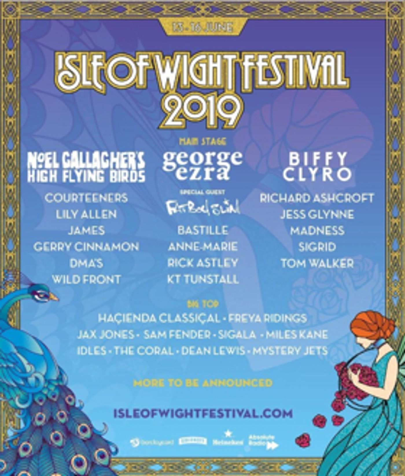 Noel Gallagher's High Flying Birds, George Ezra and Biffy Clyro to Headline the 2019 Isle of Wight Festival Noel Gallagher's High Flying Birds, George Ezra and Biffy Clyro to Headline the 2019 Isle of Wight Festival Image