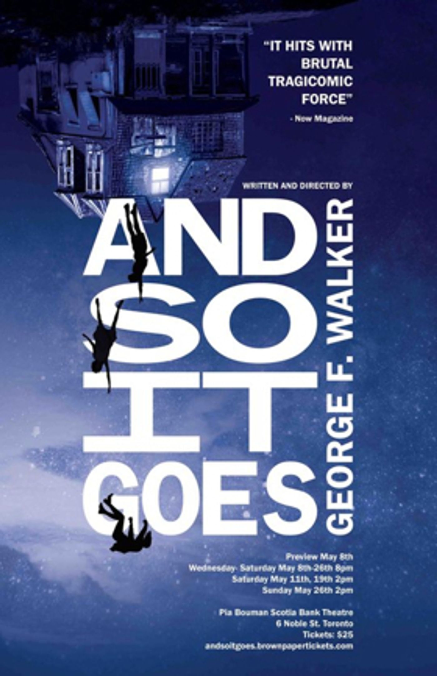Canadian Theatre Icon George F. Walker Presents AND SO IT GOES  Image
