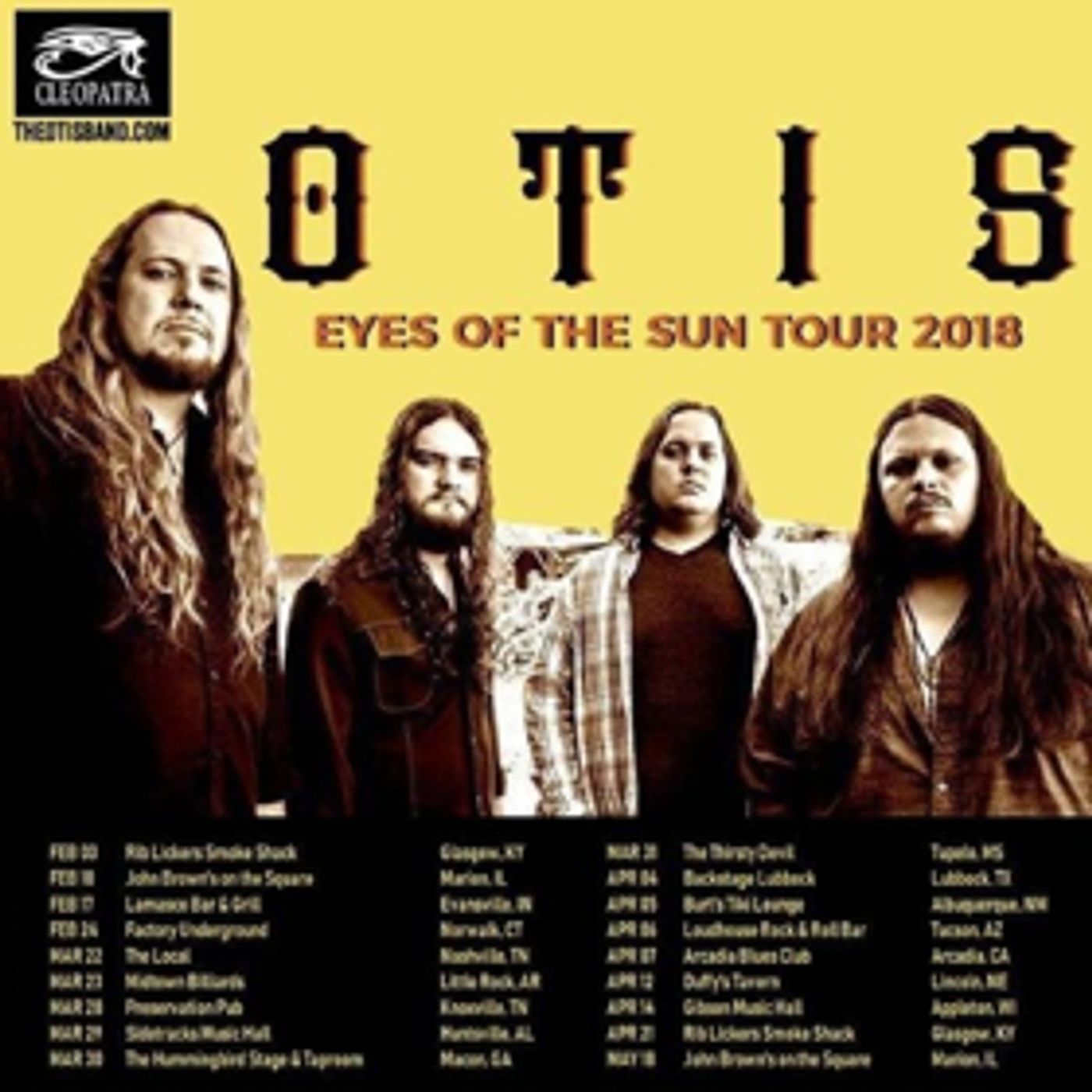 Southern Rockers OTIS To Tour Europe & US In Support Of New Album EYES OF THE SUN  Image
