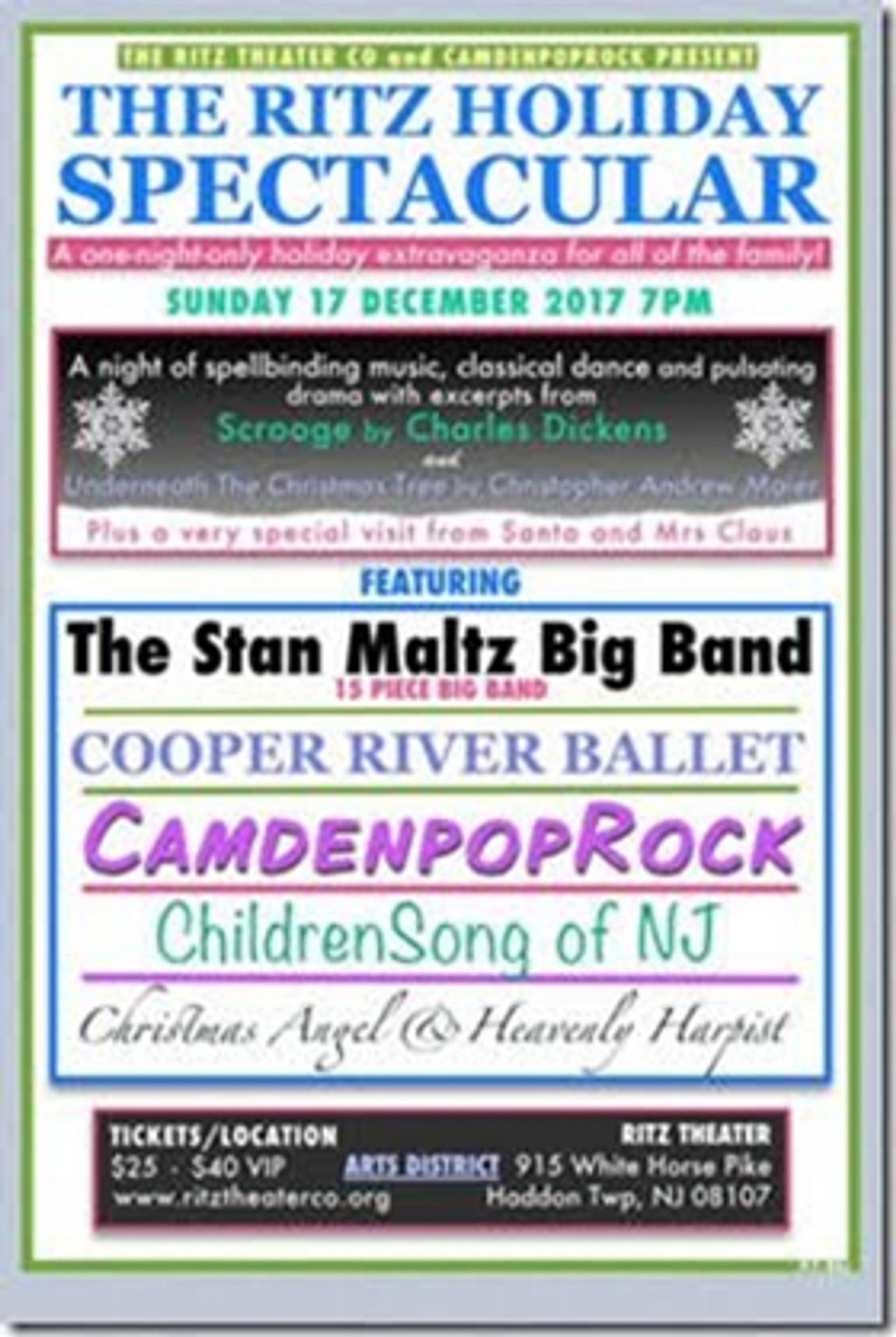 A Holiday Spectacular Opens This Sunday Evening at The Ritz Theatre Co. A Holiday Spectacular Opens This Sunday Evening at The Ritz Theatre Co. Image