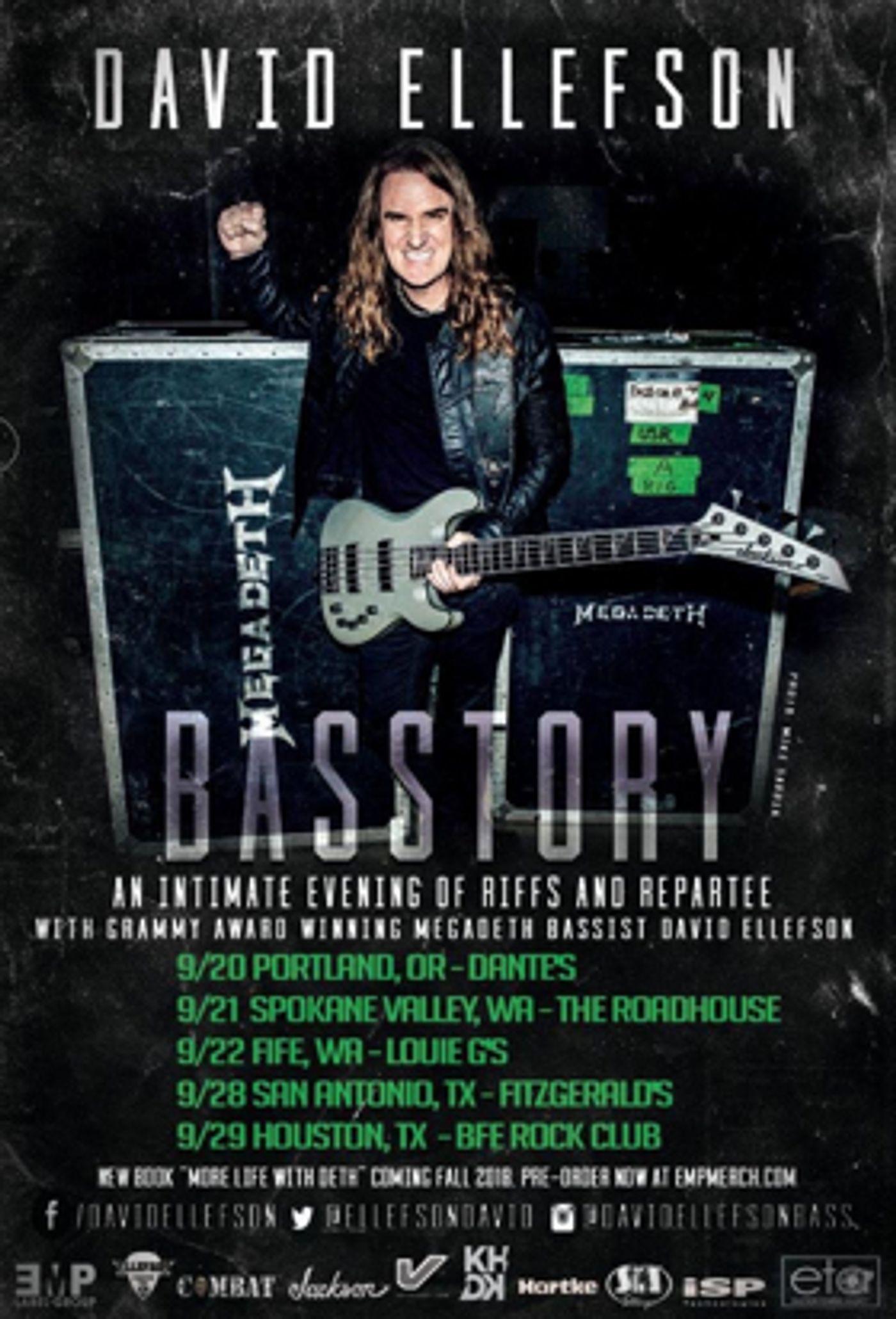 Megadeth Bassist David Ellefson Announces First Dates For His Basstory Tour Megadeth Bassist David Ellefson Announces First Dates For His Basstory Tour Image