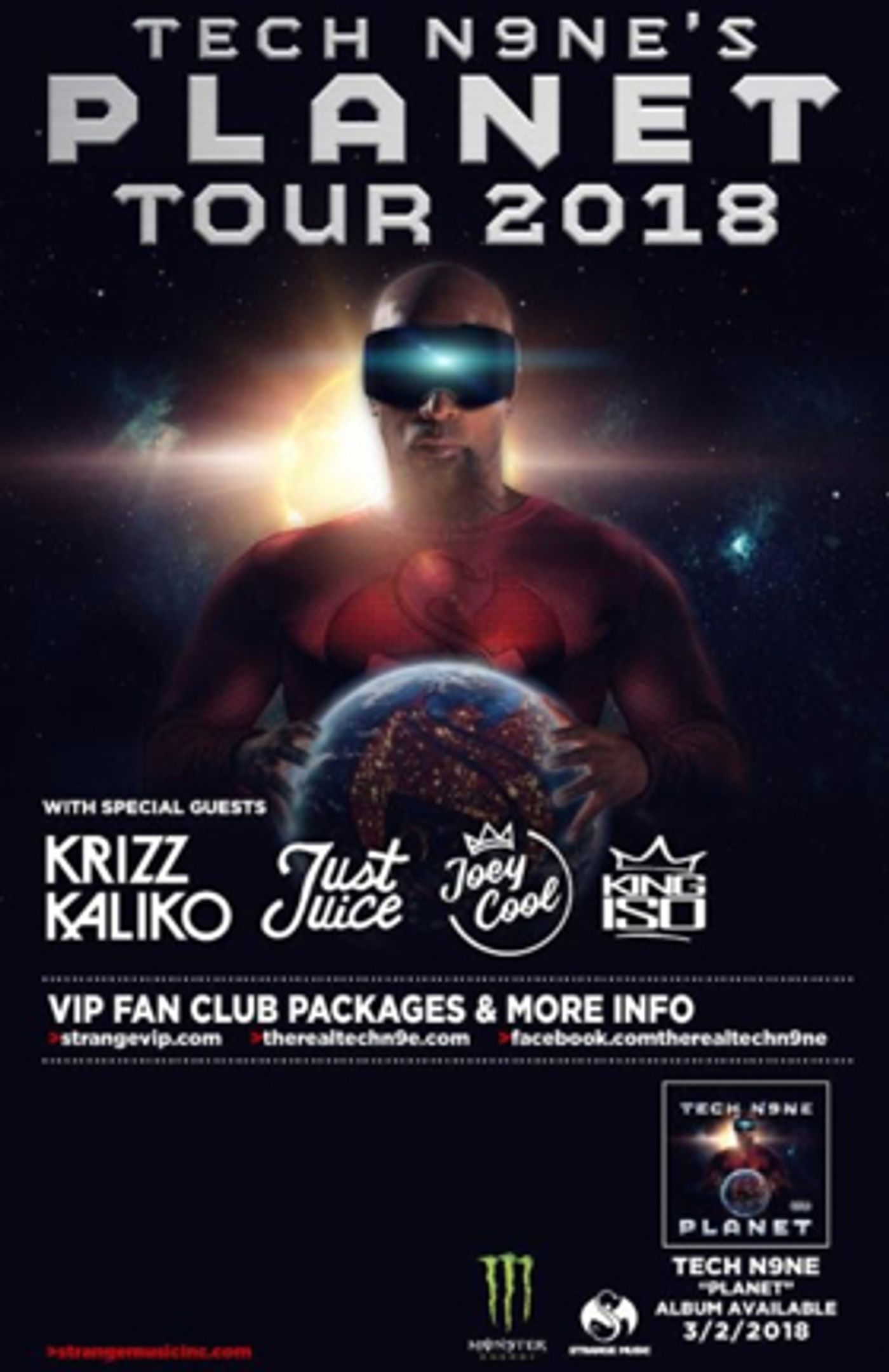 Tech N9ne Announces His 'Tech N9ne's Planet Tour 2018' This Spring Tech N9ne Announces His 'Tech N9ne's Planet Tour 2018' This Spring Image