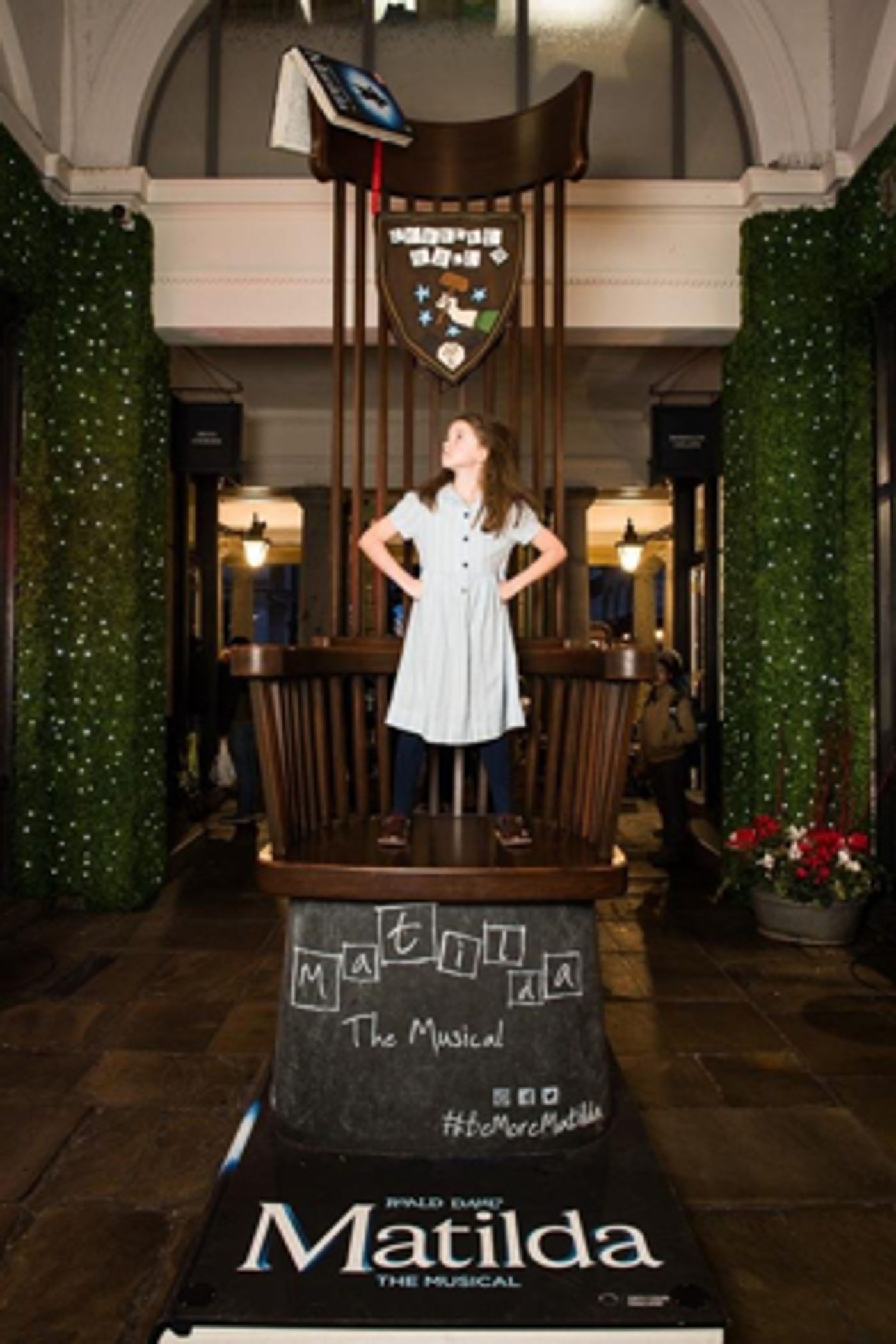 Giant Installation Of Miss Trunchbull's Chair From RSC's MATILDA THE MUSICAL On Display In Covent Garden  Image