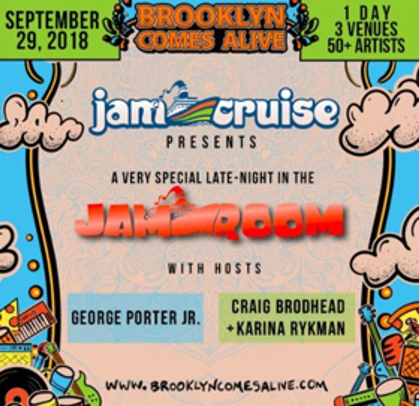 Brooklyn Comes Alive Releases Details For The Jam Room Presented By Jam Cruise  Image