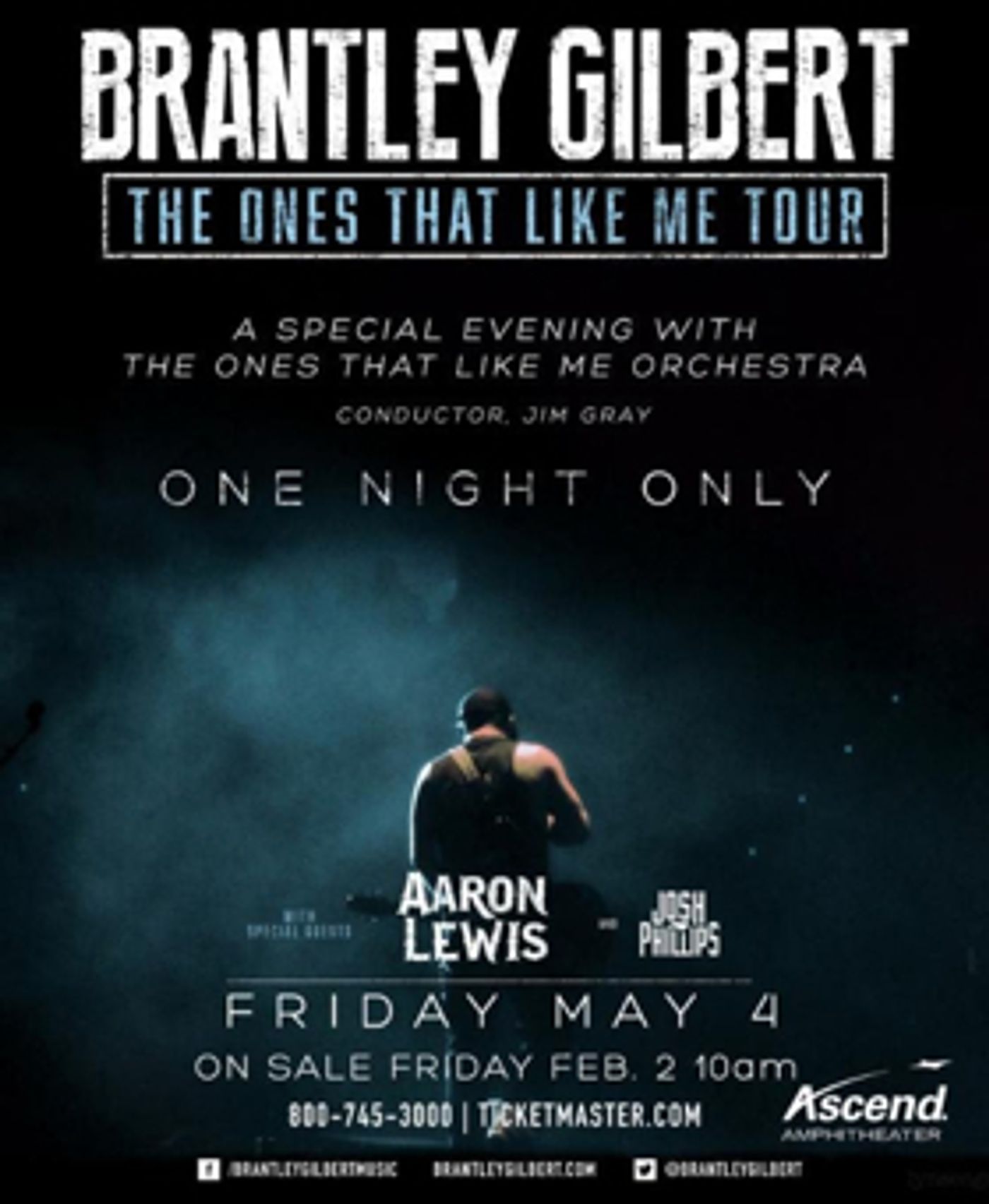 Brantley Gilbert Teams Up With The Ones That Like Me Orchestra for Special Concert in Nashville  Image