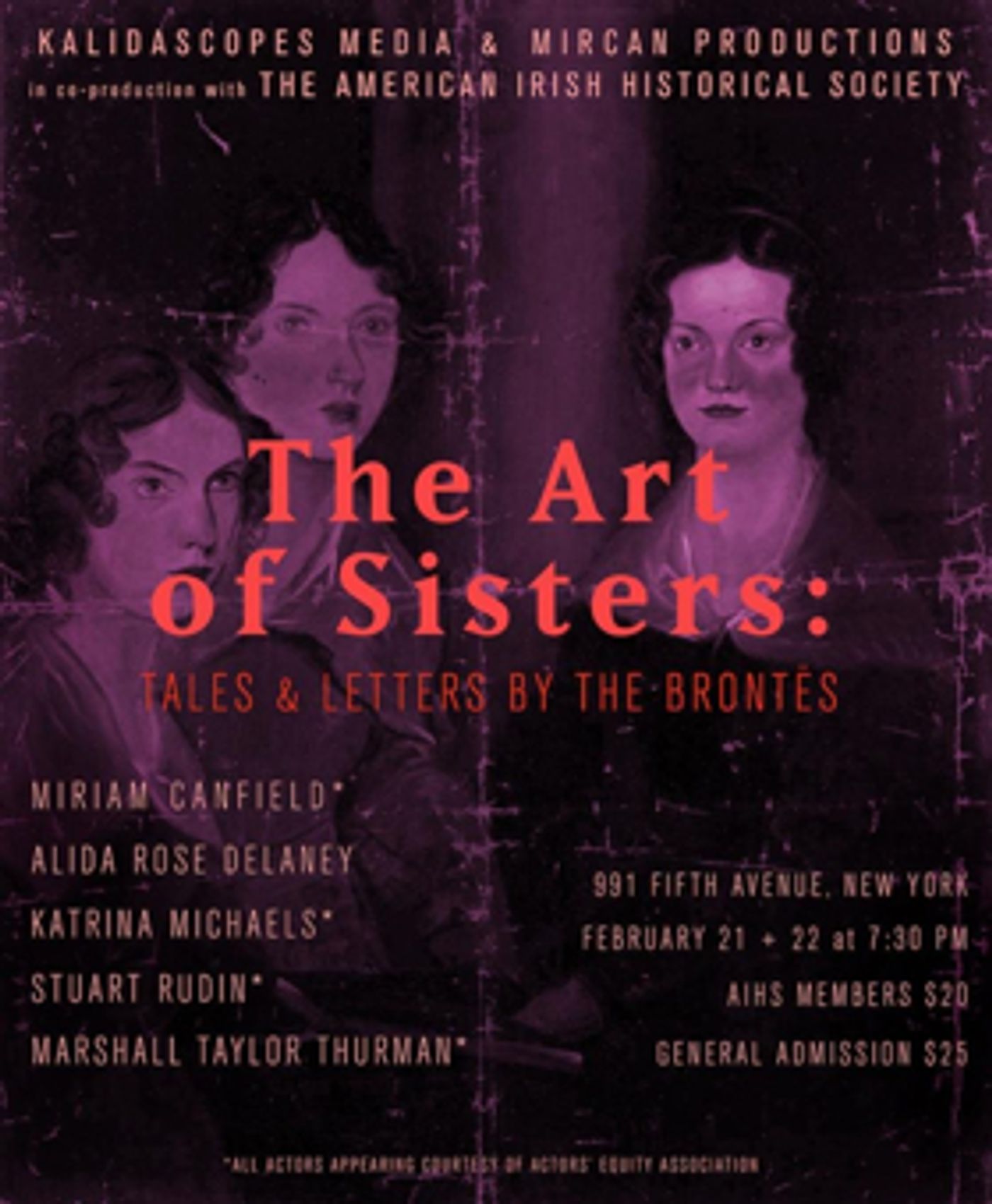 THE ART OF SISTERS: Tales & Letters By The Brontës Comes To The American Irish Historical Society  Image