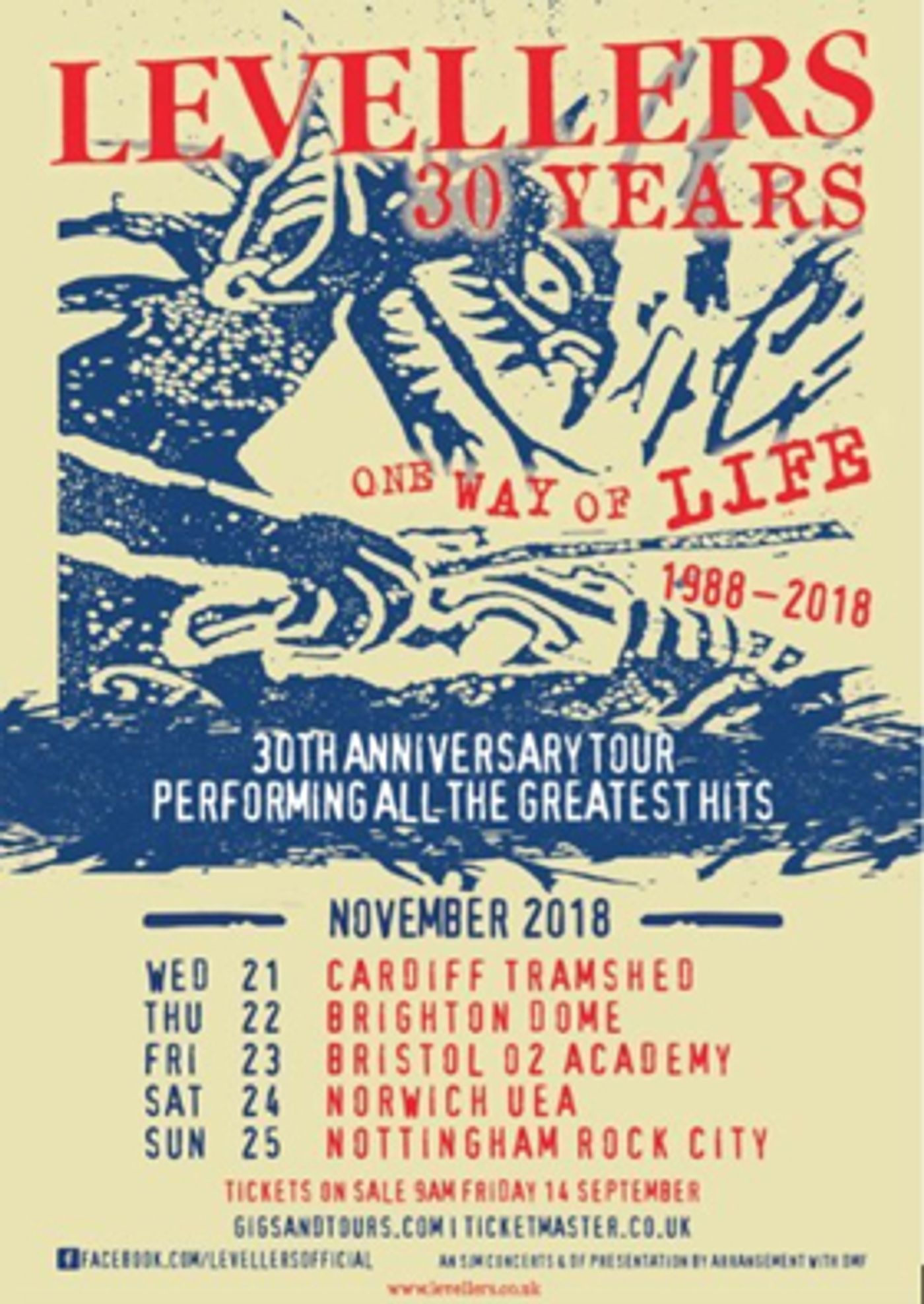 Levellers Announce 30th Anniversary 'One Way Of Life' Tour Levellers Announce 30th Anniversary 'One Way Of Life' Tour Image