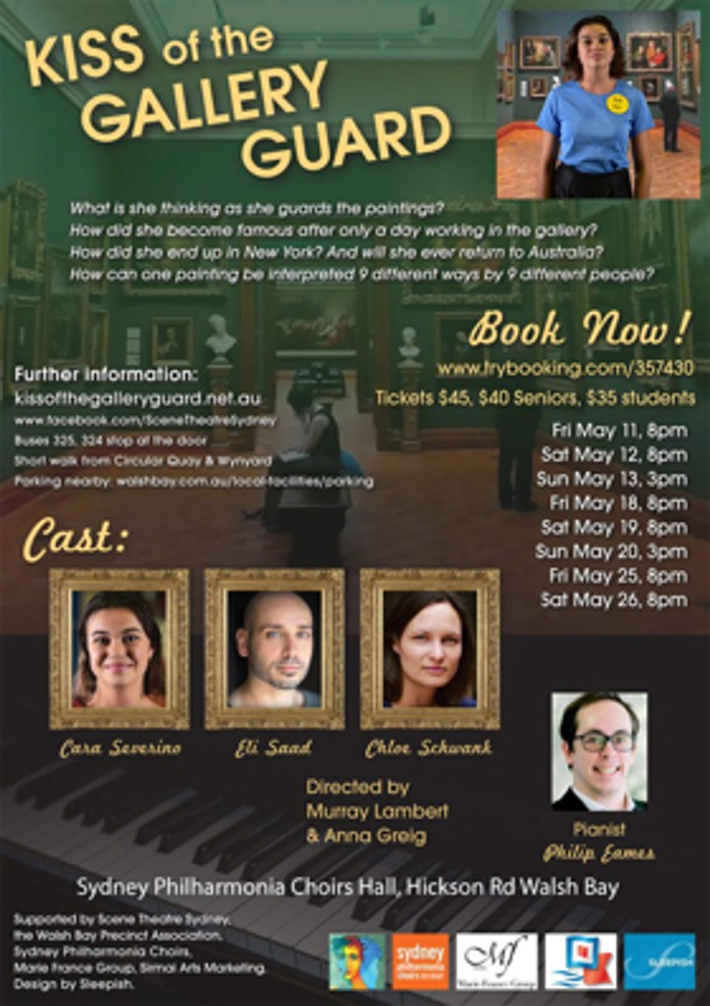 Scene Theatre Sydney to Stage KISS OF THE GALLERY GUARD  Image