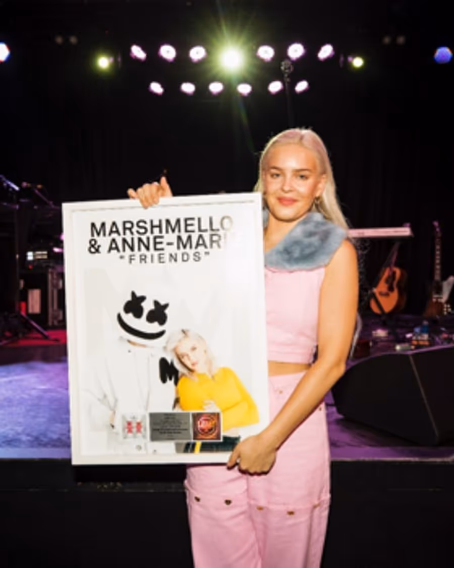Marshmello and Anne-Marie's FRIENDS Certified Platinum by RIAA Image