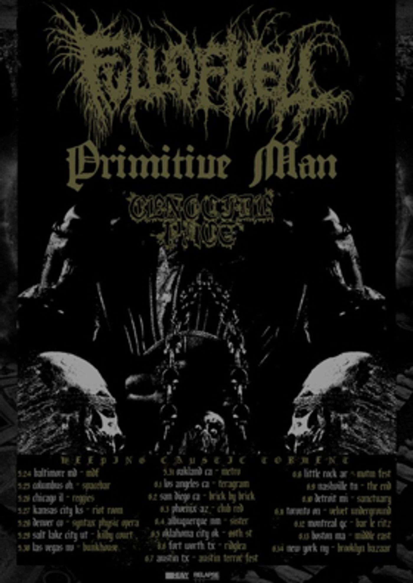FULL OF HELL Announce North American Tour with Primitive Man and Genocide Pact  Image