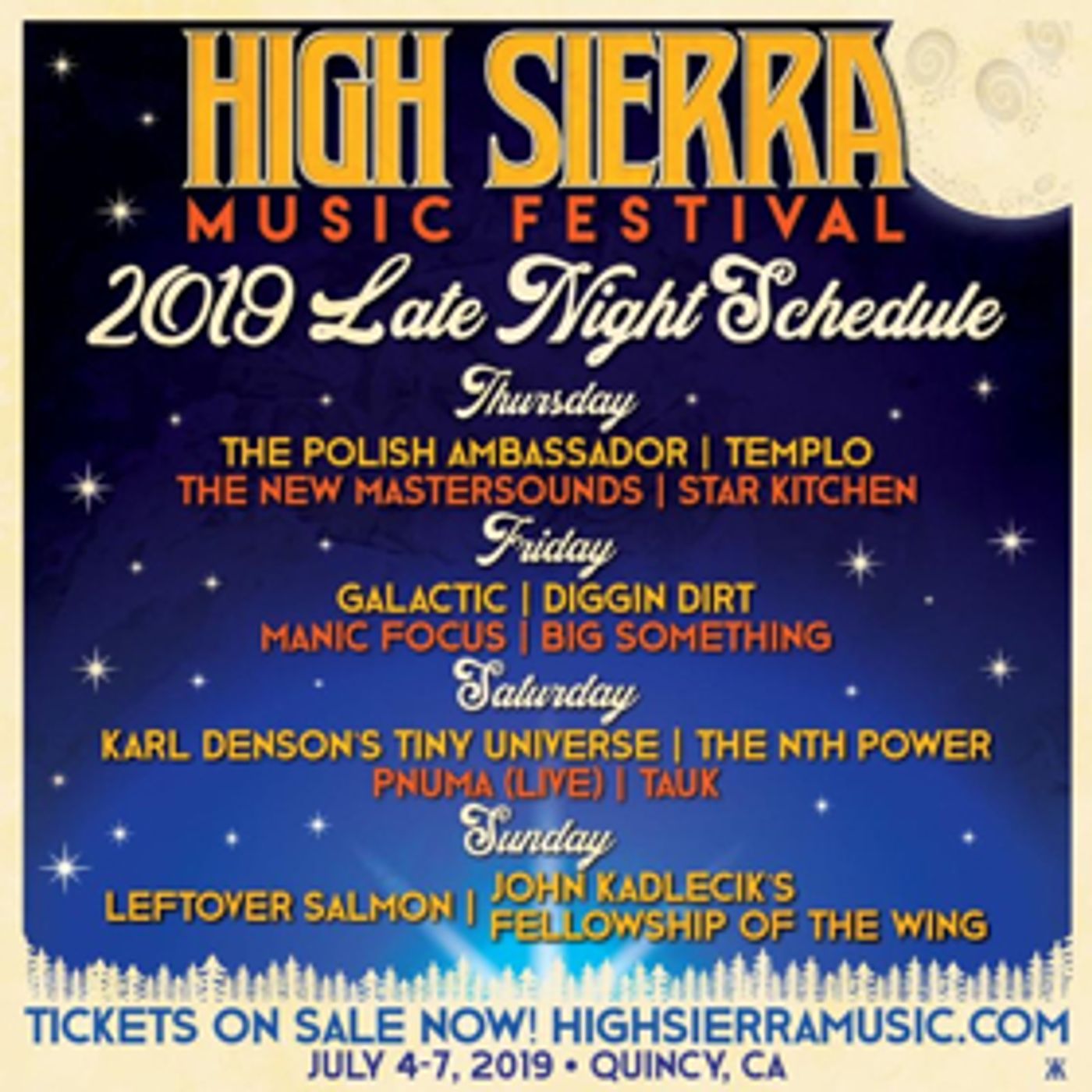 High Sierra Music Festival Announces 2019 Late Night Lineup  Image