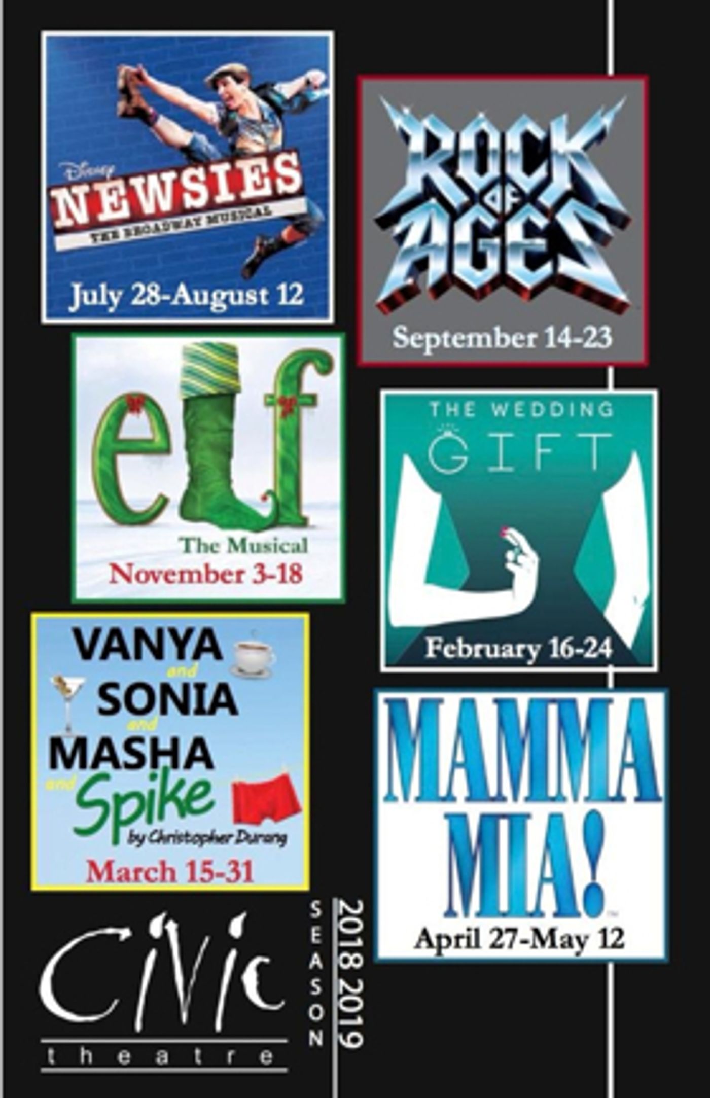Fort Wayne Civic Theatre Announces 2018-2019 Season, ROCK OF AGES, ELF, and More!  Image