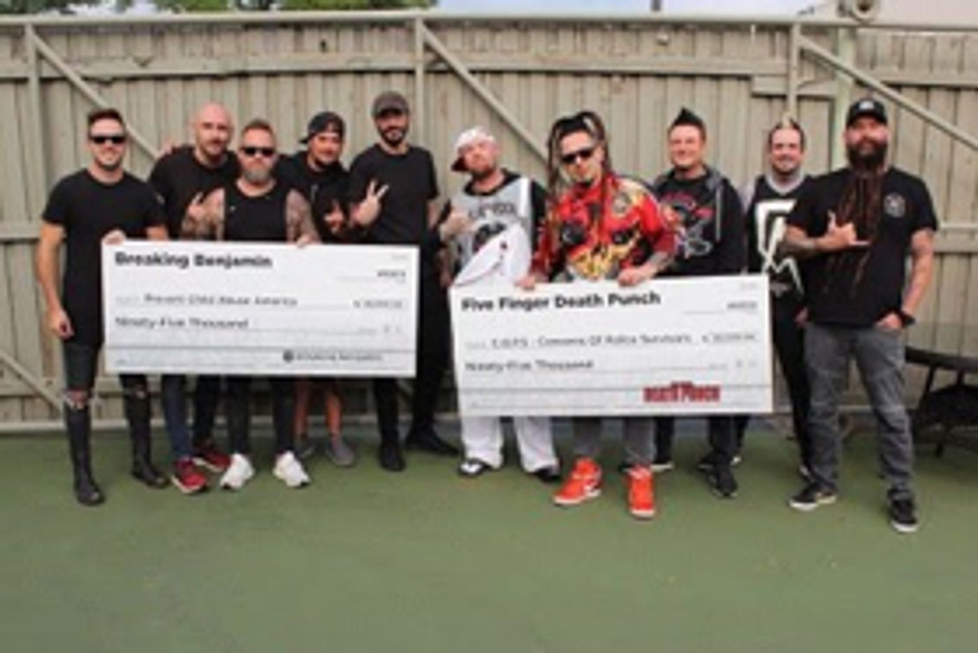 Five Finger Death Punch and Breaking Benjamin Donate $190,000 From Tour To Charity  Image