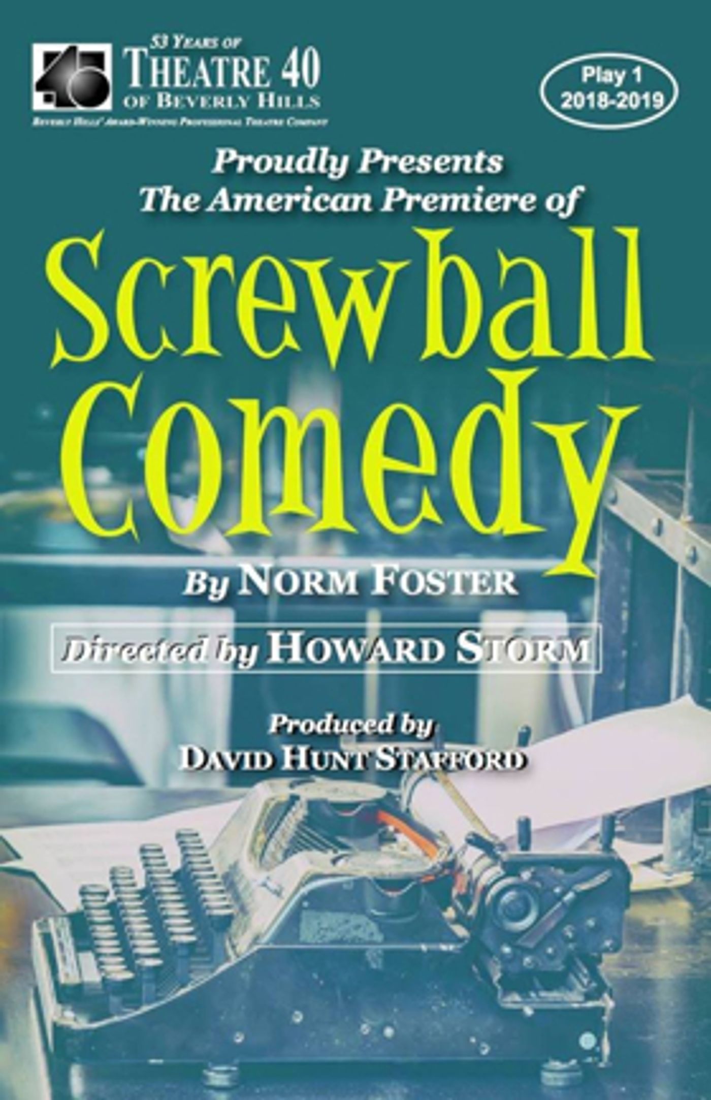 Review: U.S. Premiere of Norm Foster's SCREWBALL COMEDY Generates Laughs at Theatre 40  Image