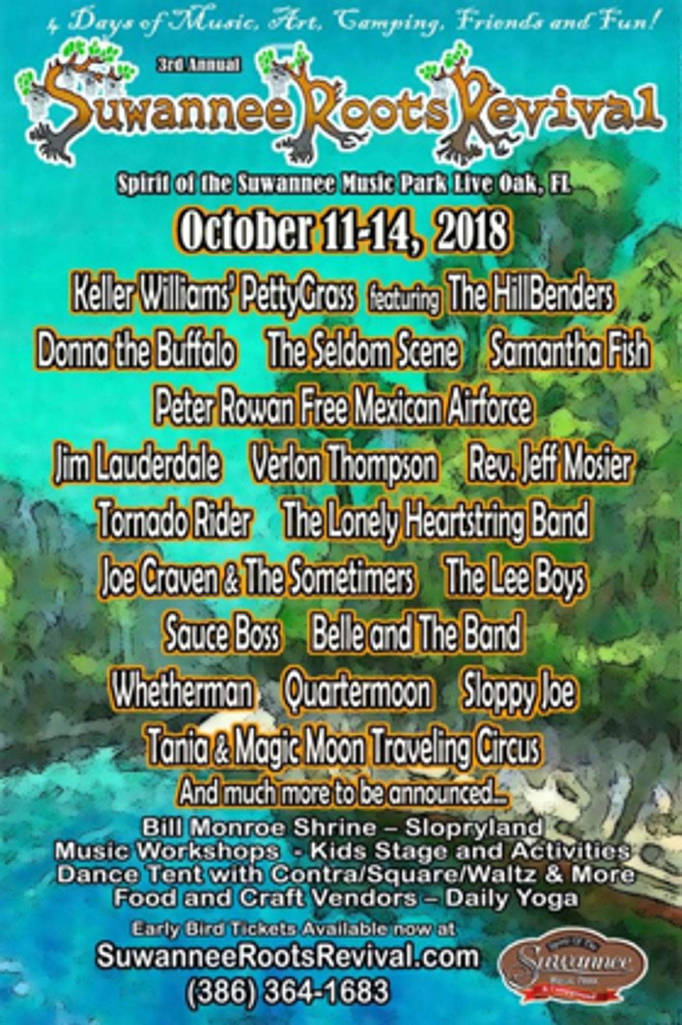Suwannee Roots Revival Reveals Initial Lineup Including Keller Williams' PettyGrass Ft. The HillBenders, & More  Image