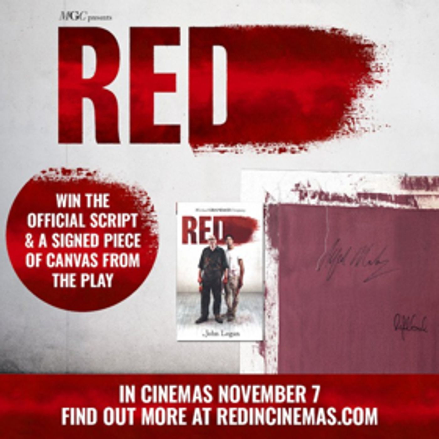 Win A RED Script and Canvas Signed By Alfred Molina and Alfred Enoch!  Image