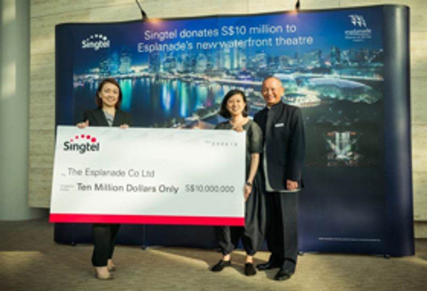 Singtel Donates S$10 Million To Esplanade's New Waterfront Theatre Singtel Donates S$10 Million To Esplanade's New Waterfront Theatre Image