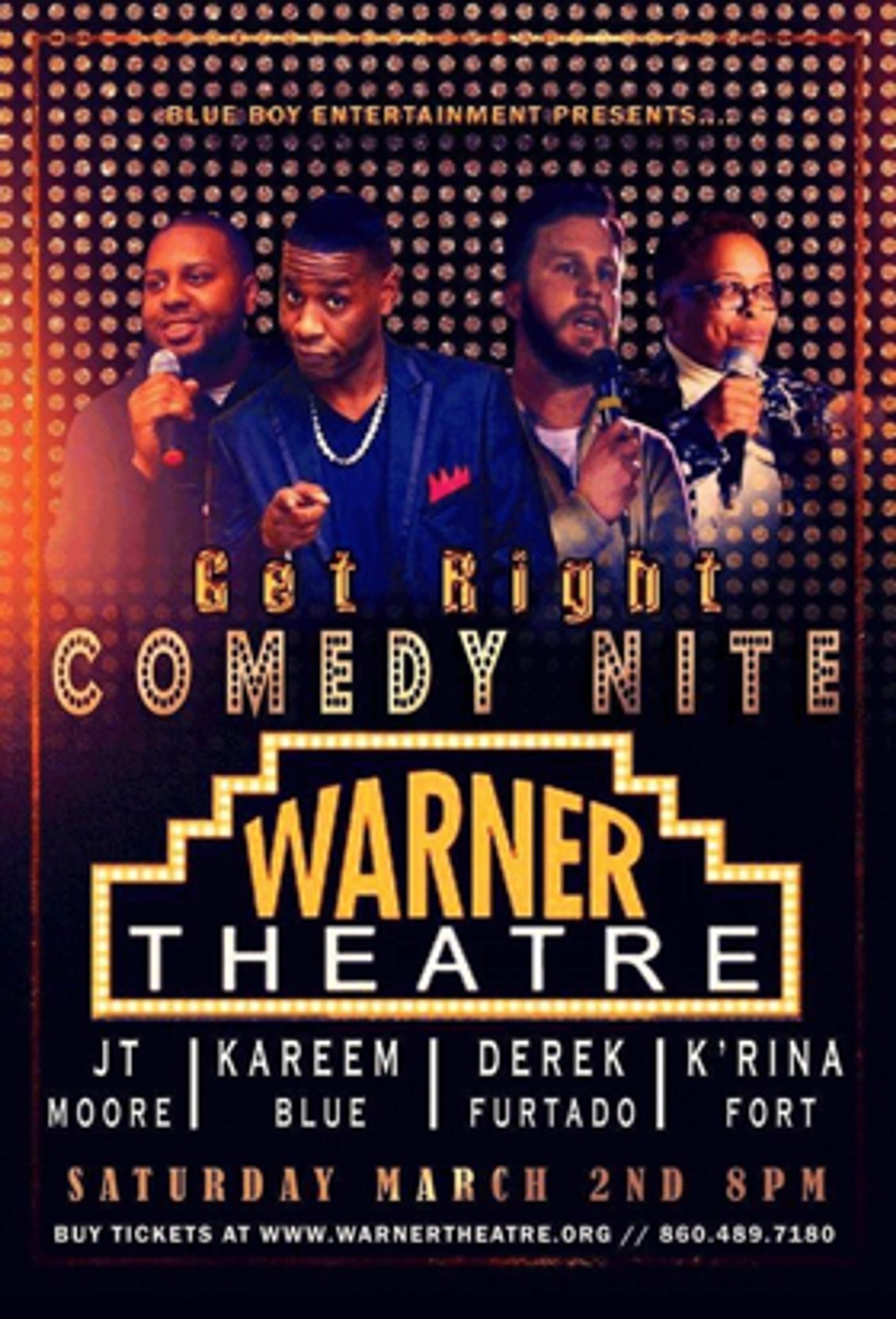 Blue Boy Entertainment's GET RIGHT COMEDY NITE Comes to the Studio Theatre  Image