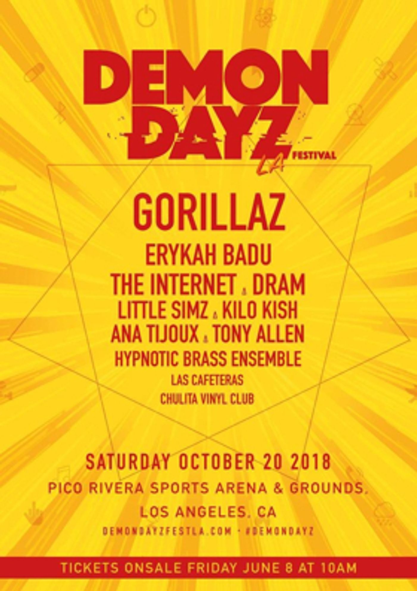 Gorillaz Confirms the Lineup for 2018 Demon Dayz Festival  Image