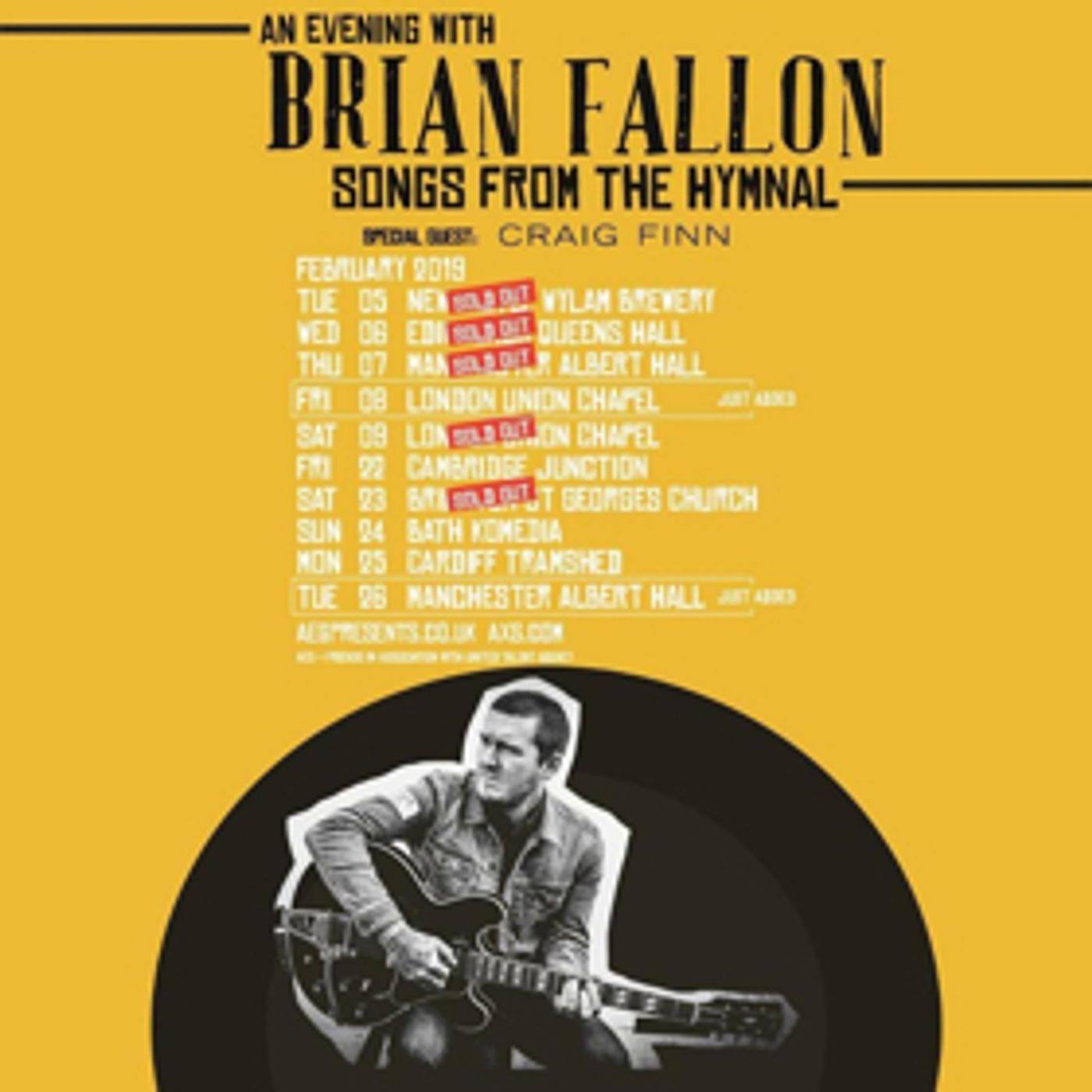 Brian Fallon Announces More UK Acoustic Tour Dates Brian Fallon Announces More UK Acoustic Tour Dates Image
