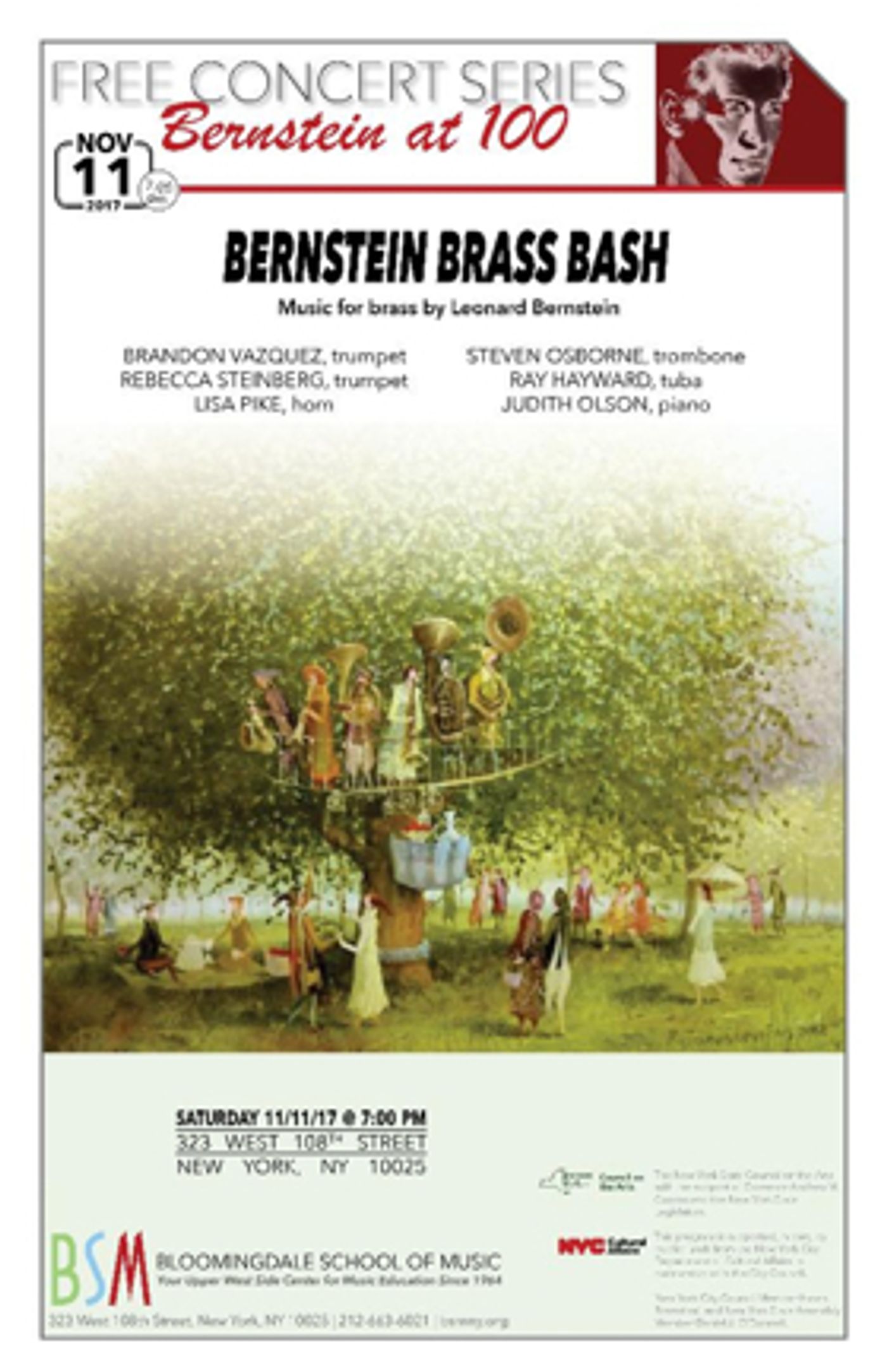 Bloomingdale School of Music to Present BERNSTEIN BRASS BASH  Image