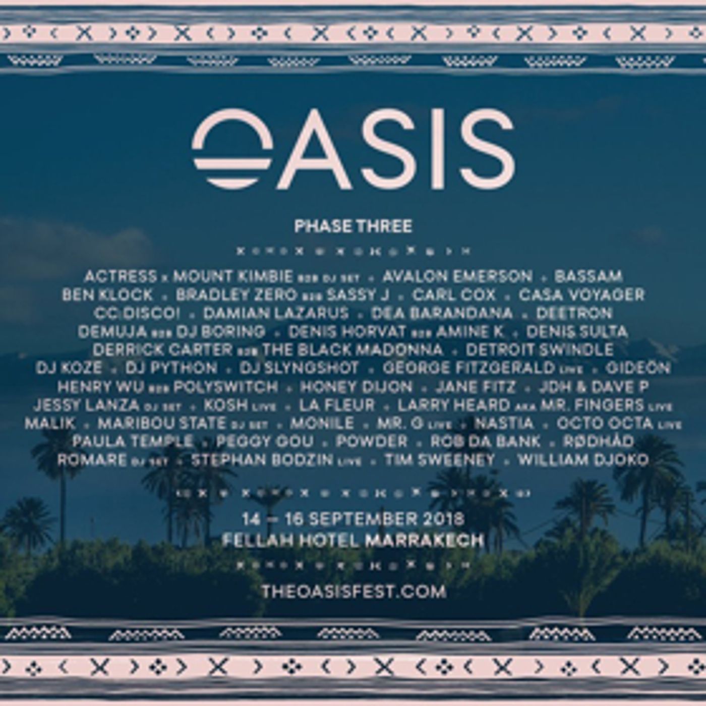 Morocco's Oasis Festival Announces Phase 3 with Ben Klock, Damian Lazarus, Stephan Bodzin, and More  Image