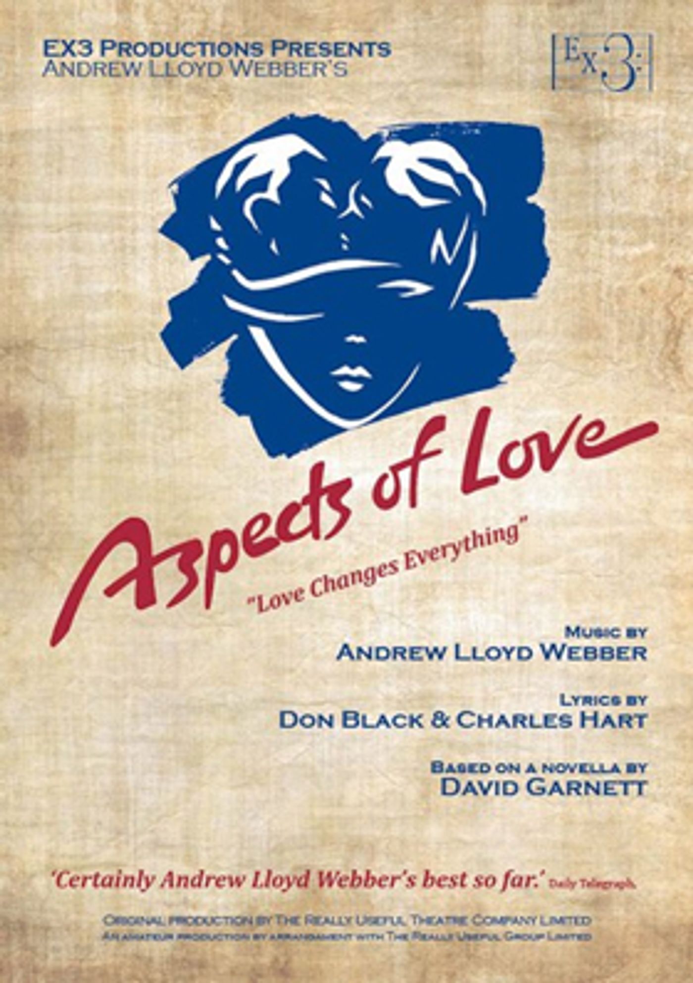 Sidmouth's Manor Pavilion Will Present Andrew Lloyd Webber's ASPECTS OF LOVE Sidmouth's Manor Pavilion Will Present Andrew Lloyd Webber's ASPECTS OF LOVE Image
