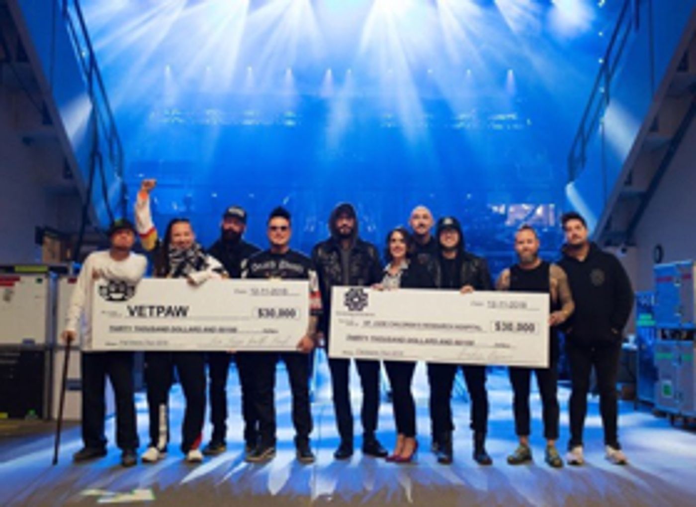 Five Finger Death Punch and Breaking Benjamin Wrap U.S. Tour and Donate Over $250,000 To Charity Five Finger Death Punch and Breaking Benjamin Wrap U.S. Tour and Donate Over $250,000 To Charity Image