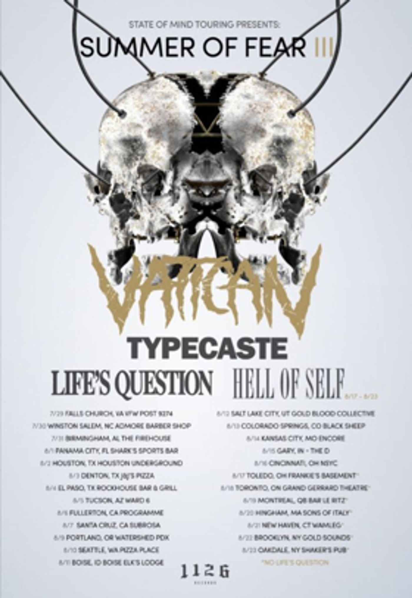 Vatican Announce Summer 2019 Tour Dates  Image